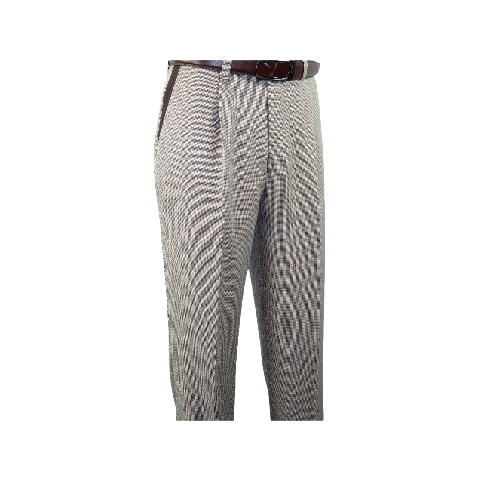 Men 2pc Walking Leisure Suit Short Sleeves DREAMS 263 - 12 Brown Tan Salt Pepper - J.Valintin Men's Wear Legend - 96122