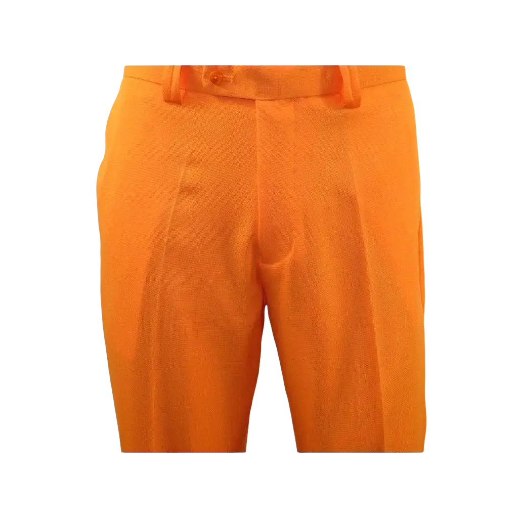 Men 2pc Walking Leisure Suit Short Sleeves DREAMS Checker 282 - 18 Orange - J.Valintin Men's Wear Legend - 282 - 18 Orange - M