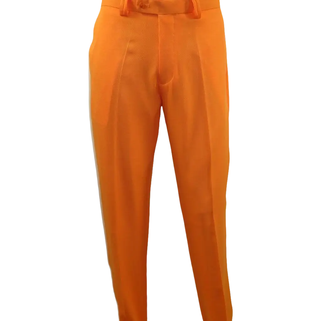 Men 2pc Walking Leisure Suit Short Sleeves DREAMS Checker 282 - 18 Orange - J.Valintin Men's Wear Legend - 282 - 18 Orange - M