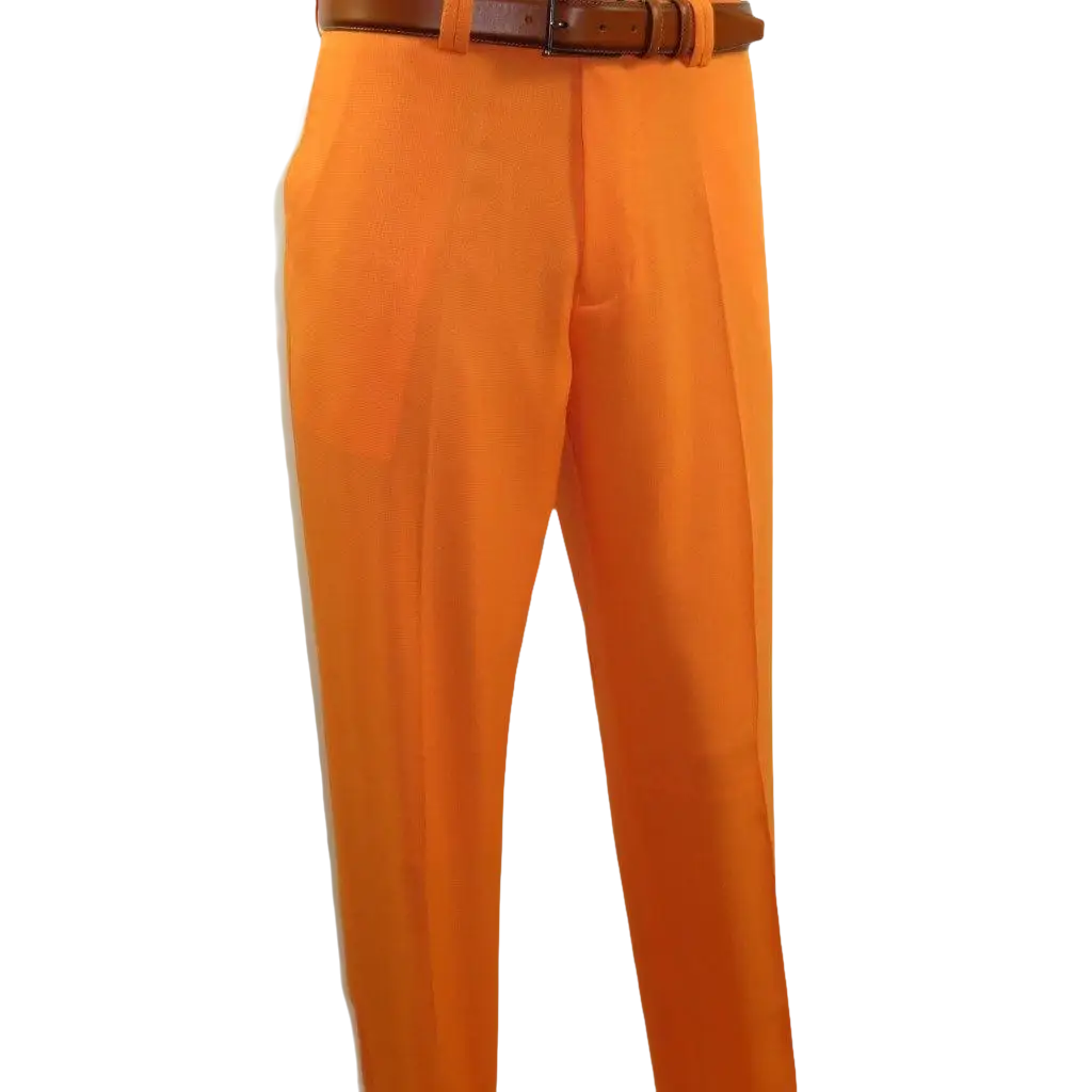Men 2pc Walking Leisure Suit Short Sleeves DREAMS Checker 282 - 18 Orange - J.Valintin Men's Wear Legend - 282 - 18 Orange - M