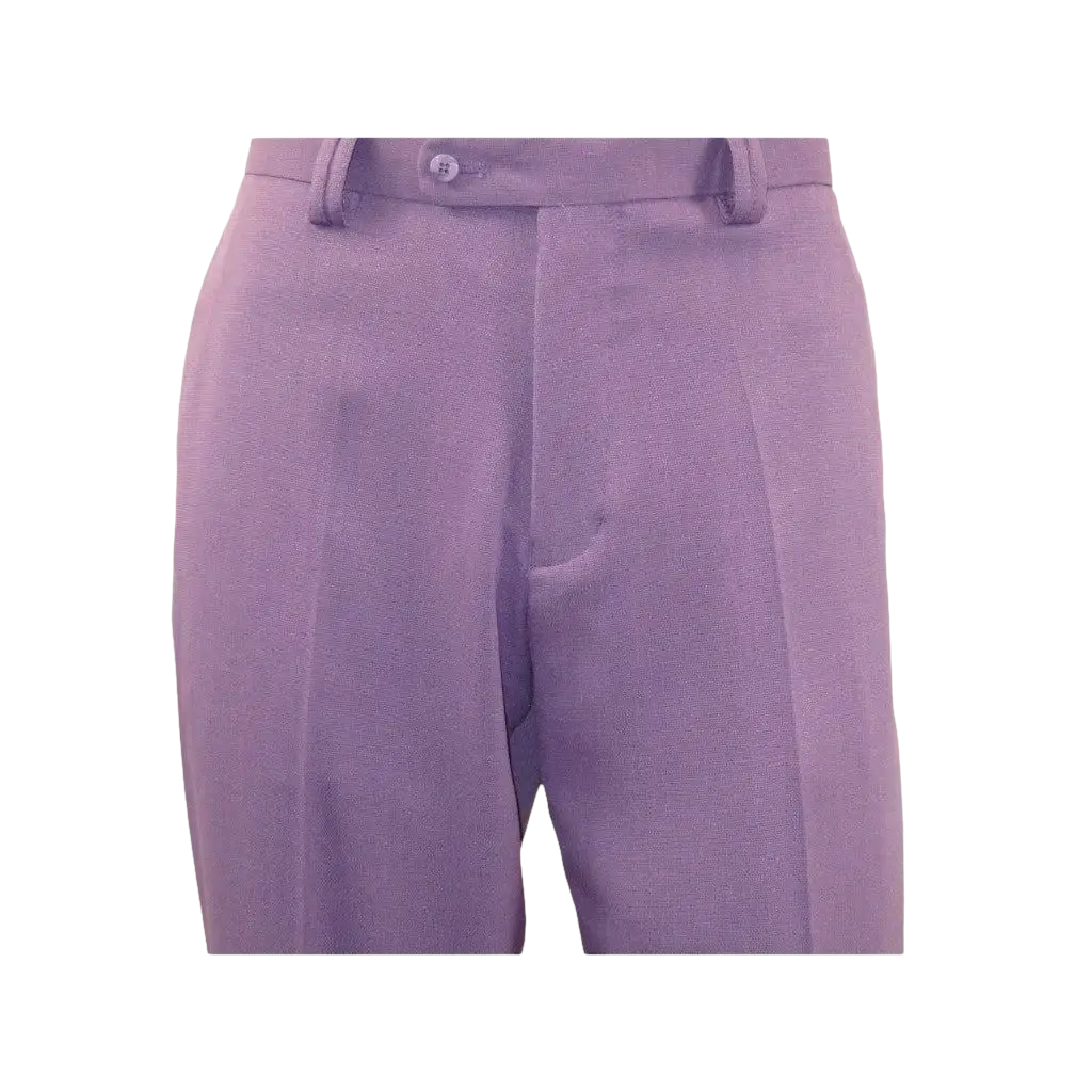 Men 2pc Walking Leisure Suit Short Sleeves DREAMS Checker 282 - 19 Lavender - J.Valintin Men's Wear Legend - 282 - 19 Lavender - M