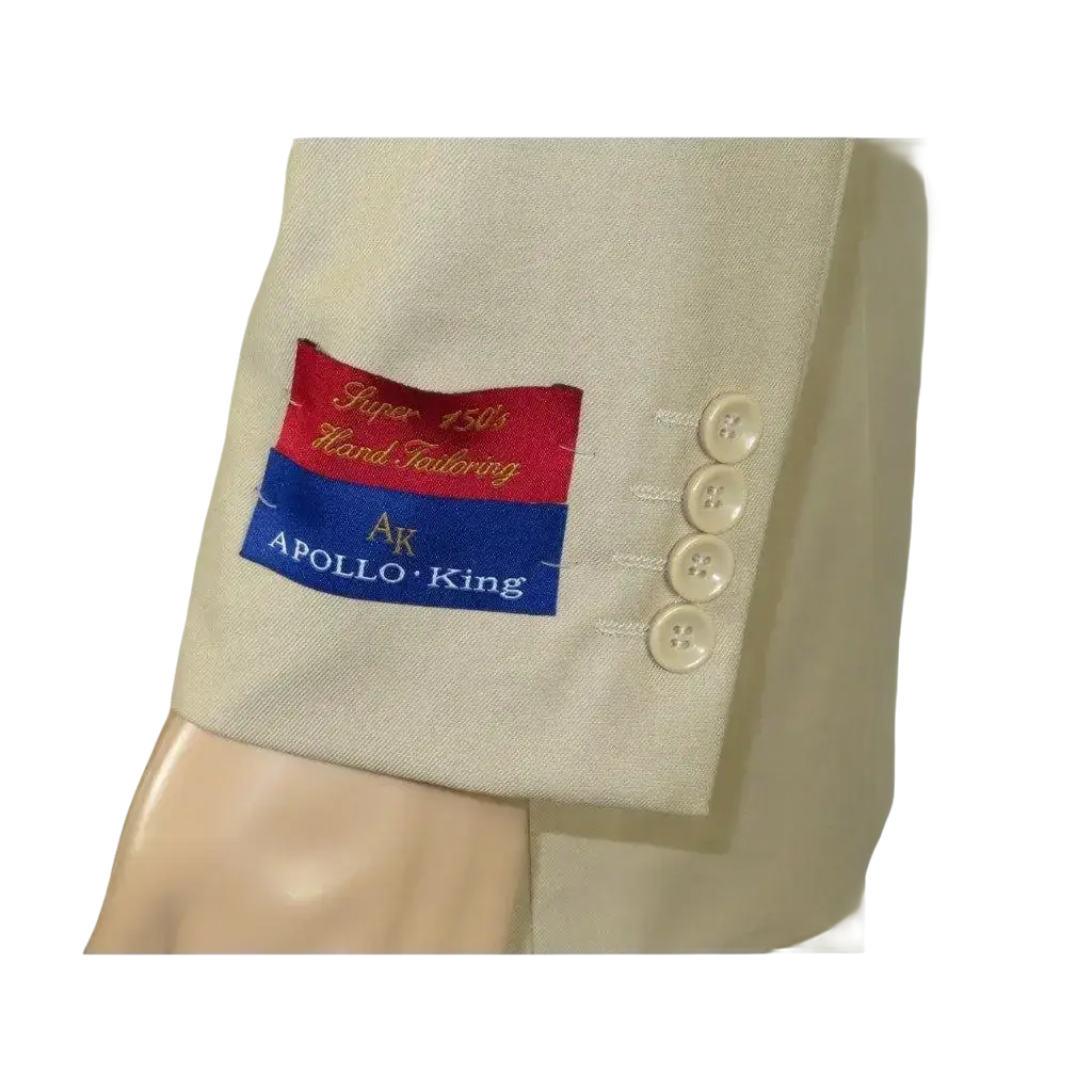 Men Apollo King Band Collarless Church Suit Mandarin 5 Hidden Buttons AG57 Tan - J.Valintin Men's Wear Legend - AG57 - Tan - 38R