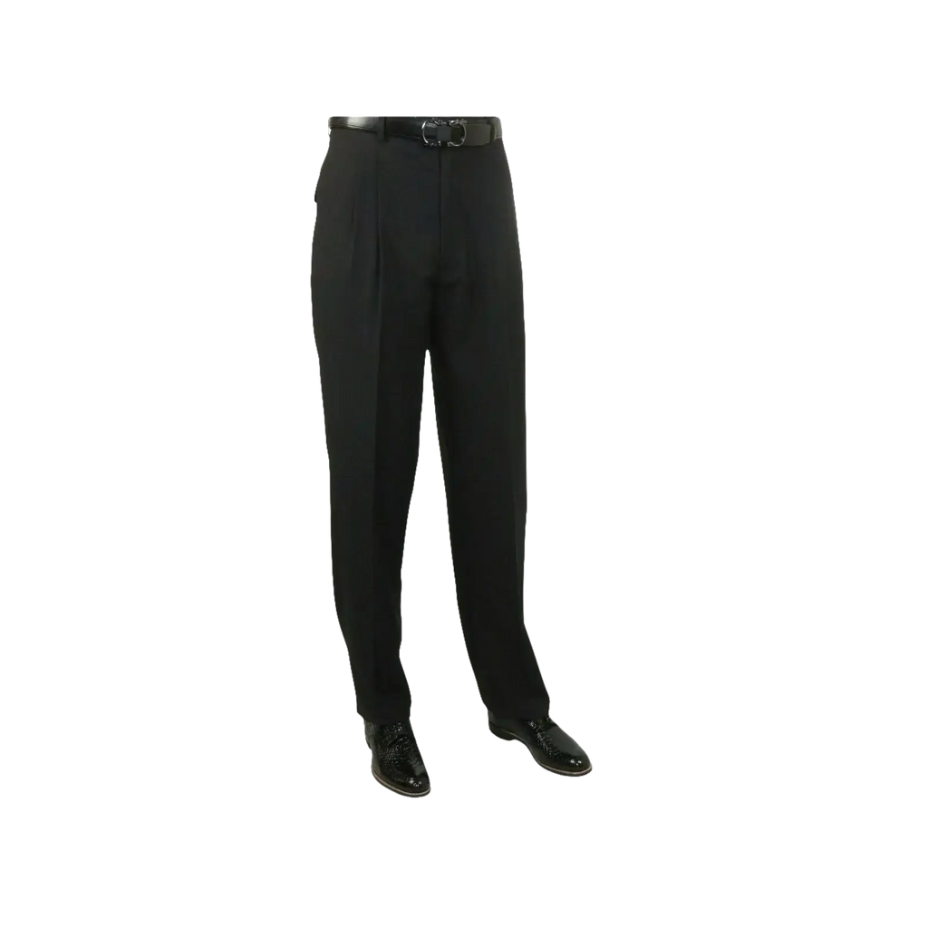 Men Apollo King Band Collarless suit Mandarin 5 Hidden Button Paster AG51 Black - J.Valintin Men's Wear Legend - 80281