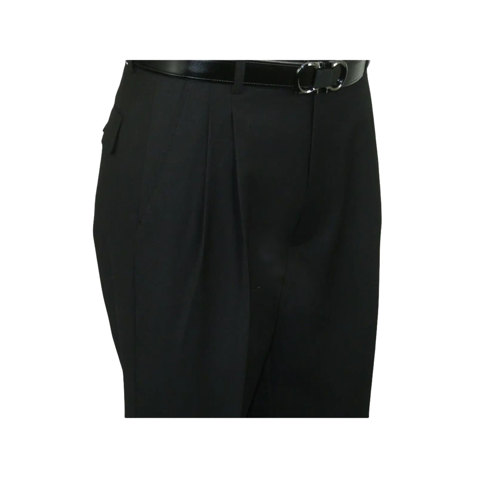 Men Apollo King Banded Collarless suit Mandarin 5 Button Wide leg M5 - 1 Black - J.Valintin Men's Wear Legend - 19643
