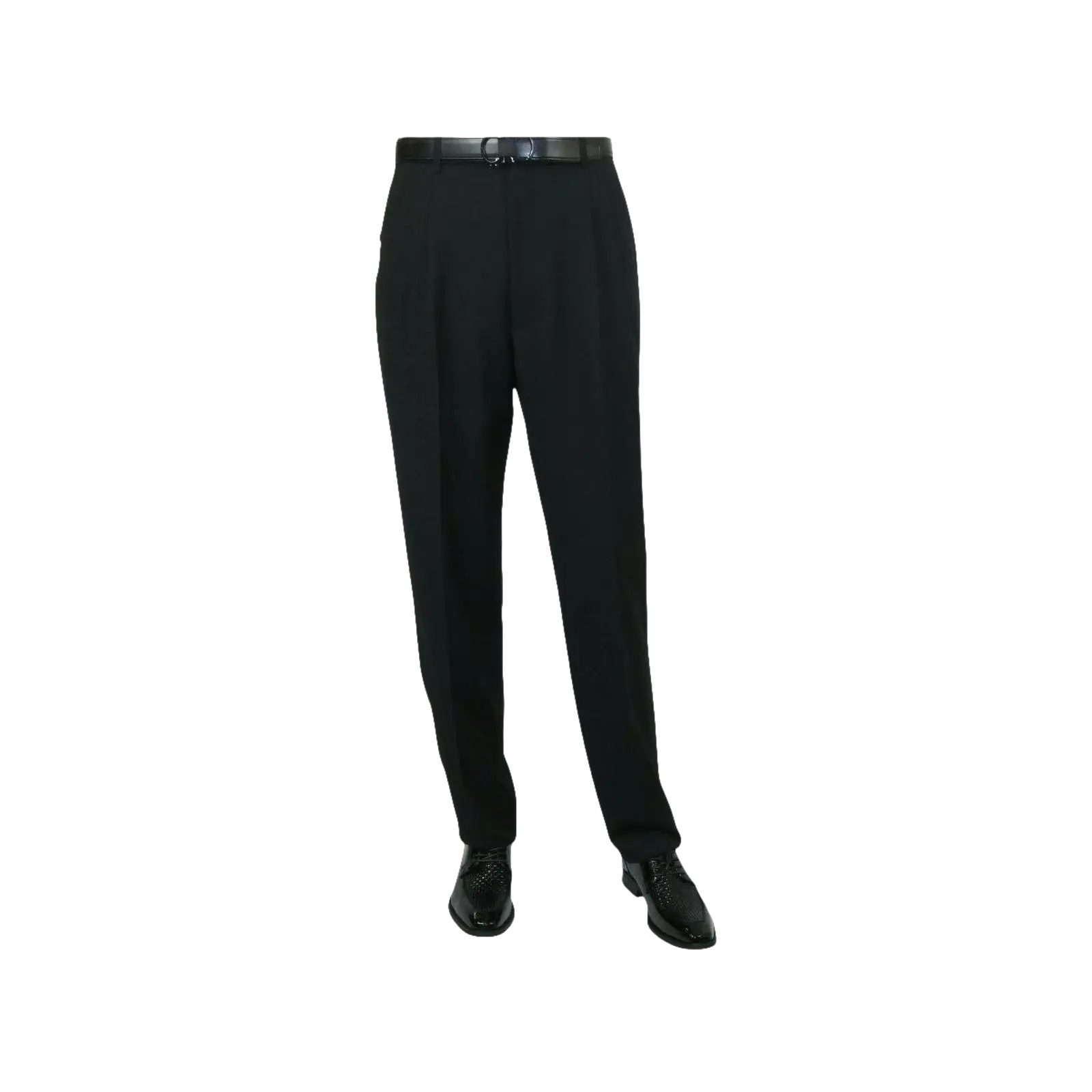 Men Apollo King Banded Collarless suit Mandarin 5 Button Wide leg M5 - 1 Black - J.Valintin Men's Wear Legend - 19643