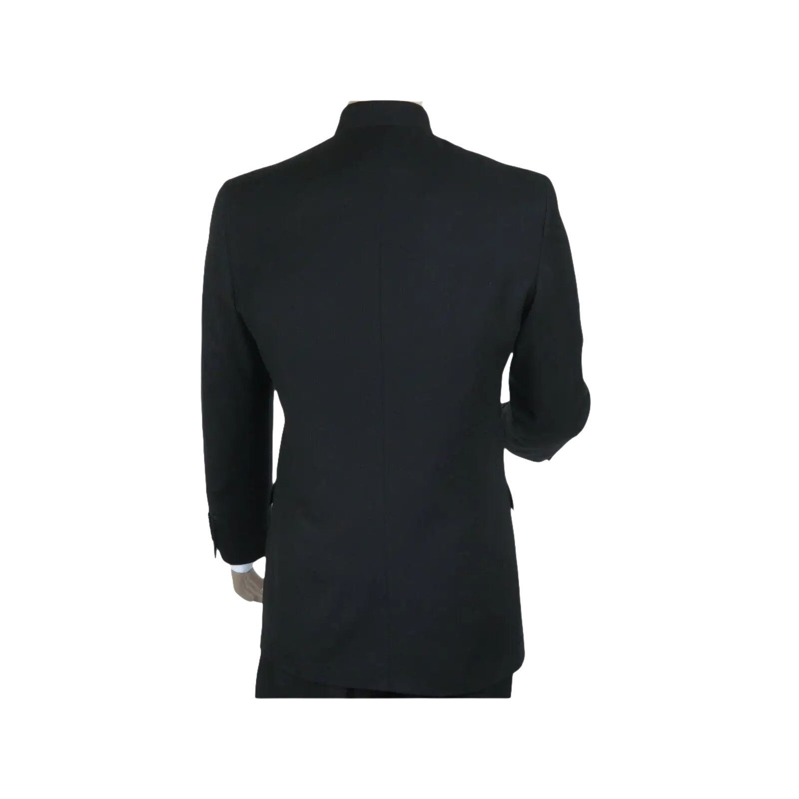 Men Apollo King Banded Collarless suit Mandarin 5 Button Wide leg M5 - 1 Black - J.Valintin Men's Wear Legend - 19643