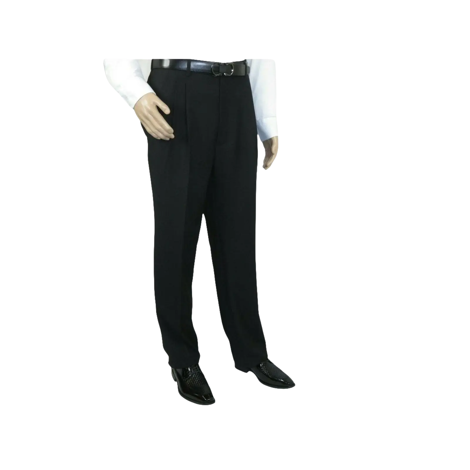 Men Apollo King Banded Collarless suit Mandarin 5 Button Wide leg M5 - 1 Black - J.Valintin Men's Wear Legend - 19643