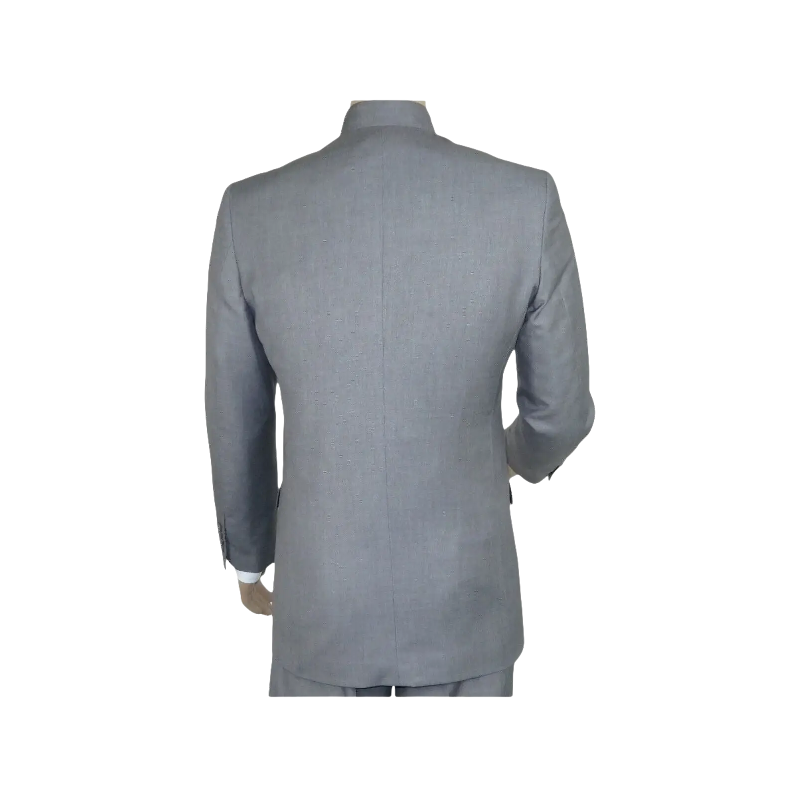 Men Apollo King Banded Collarless suit Mandarin 5 Button Wide leg M5 - 3 Gray New - J.Valintin Men's Wear Legend - 21008