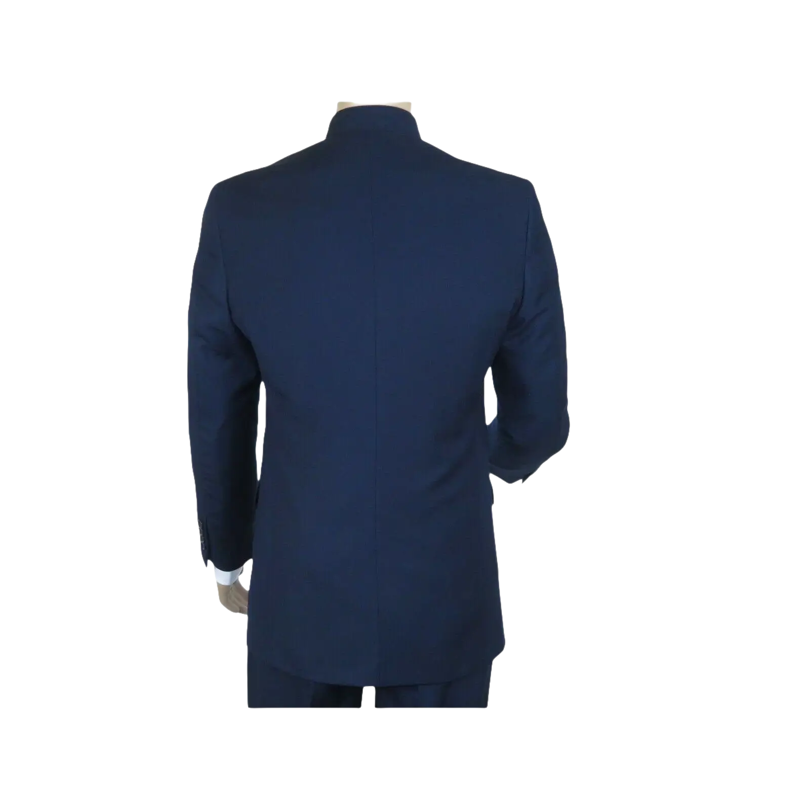 Men Apollo King Banded Collarless suit Mandarin 5 Buttons Wide leg M5 - 2 Navy - J.Valintin Men's Wear Legend - 20991