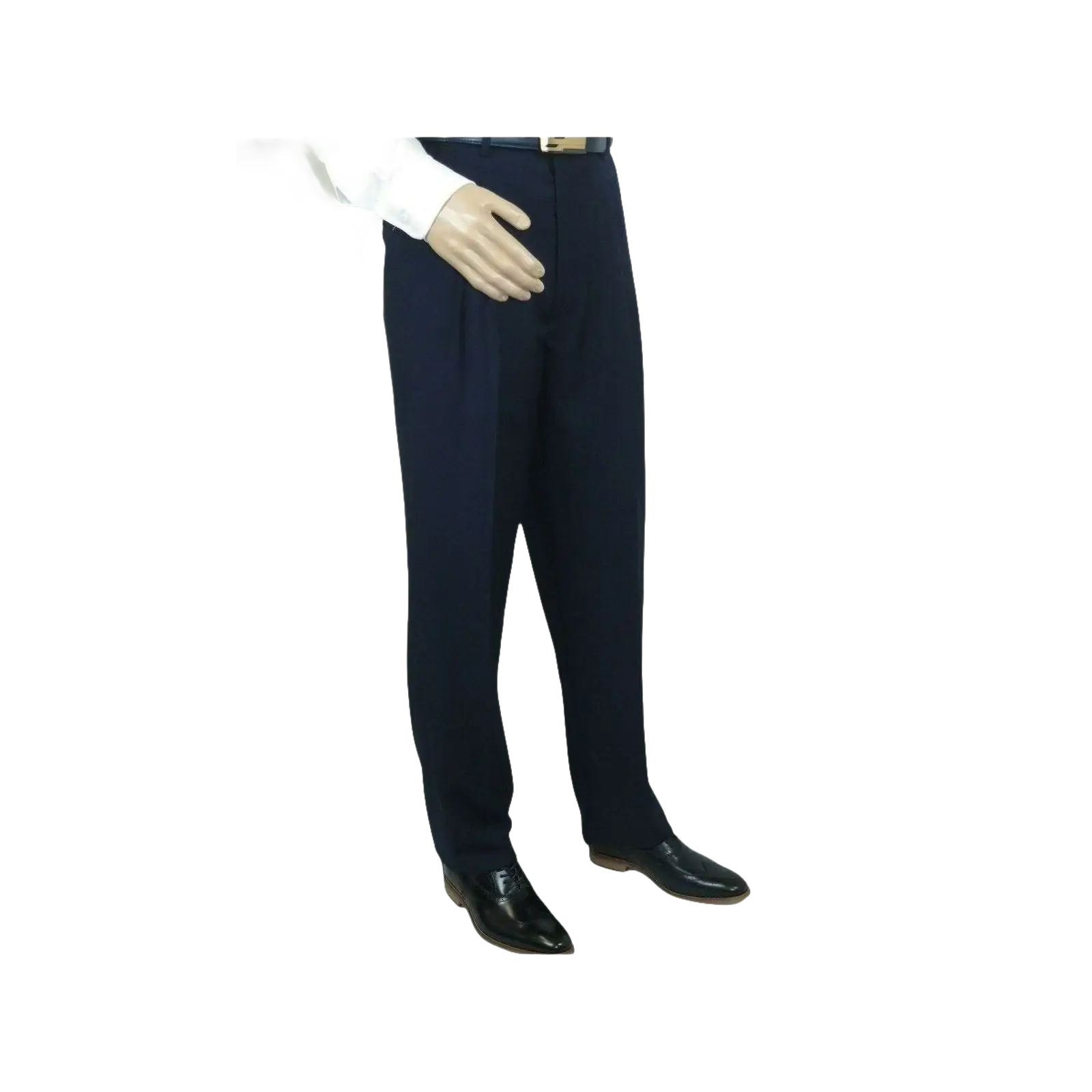 Men Apollo King Banded Collarless suit Mandarin 5 Buttons Wide leg M5 - 2 Navy - J.Valintin Men's Wear Legend - 20991