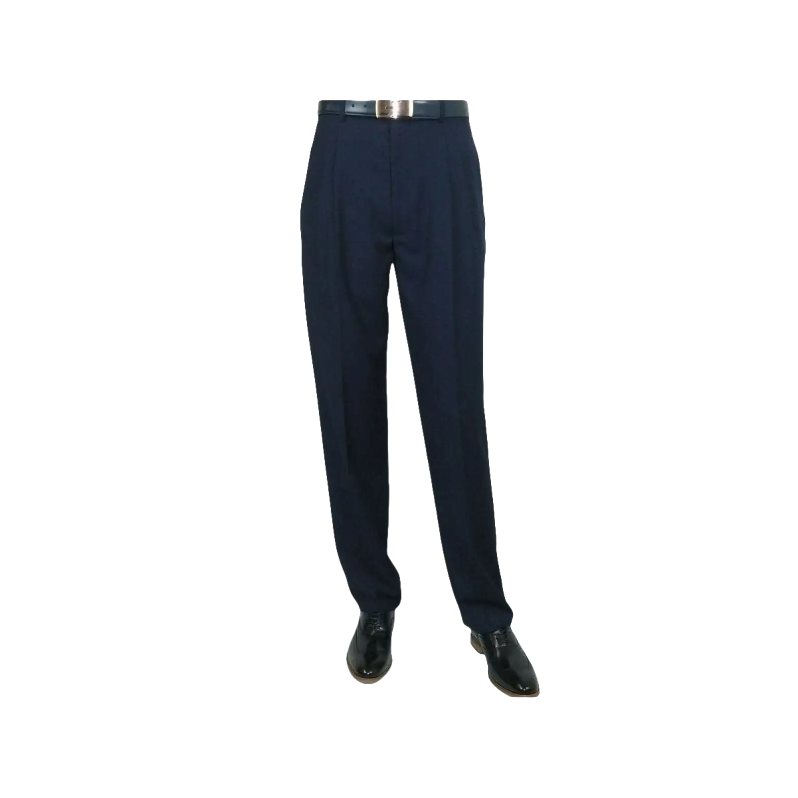 Men Apollo King Banded Collarless suit Mandarin 5 Buttons Wide leg M5 - 2 Navy - J.Valintin Men's Wear Legend - 20991