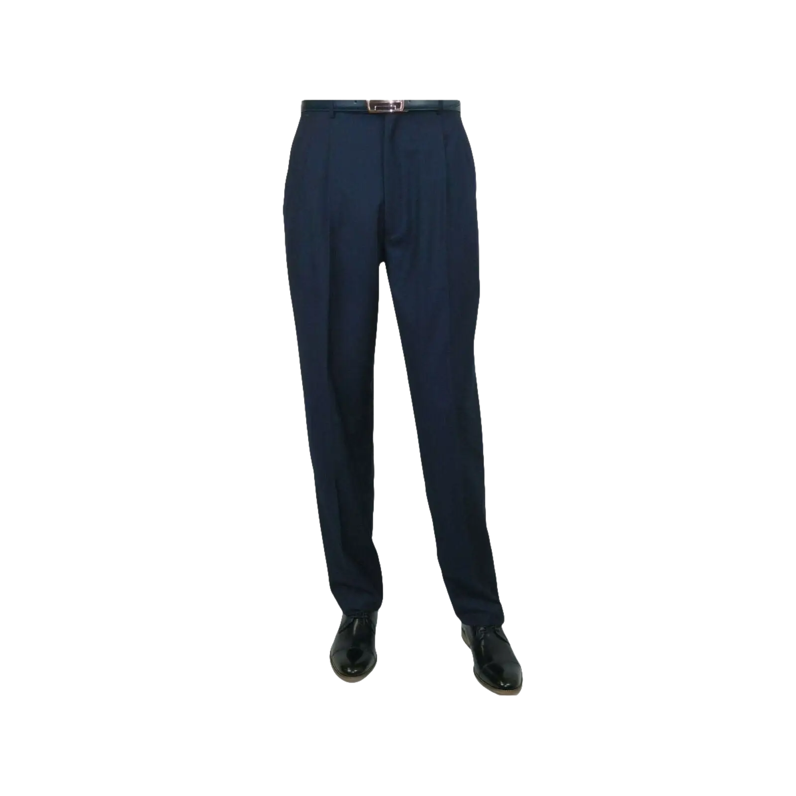 Men Apollo King Banded Collarless suit Mandarin 5 Hidden Button Panel AG52 Navy - J.Valintin Men's Wear Legend - 21764