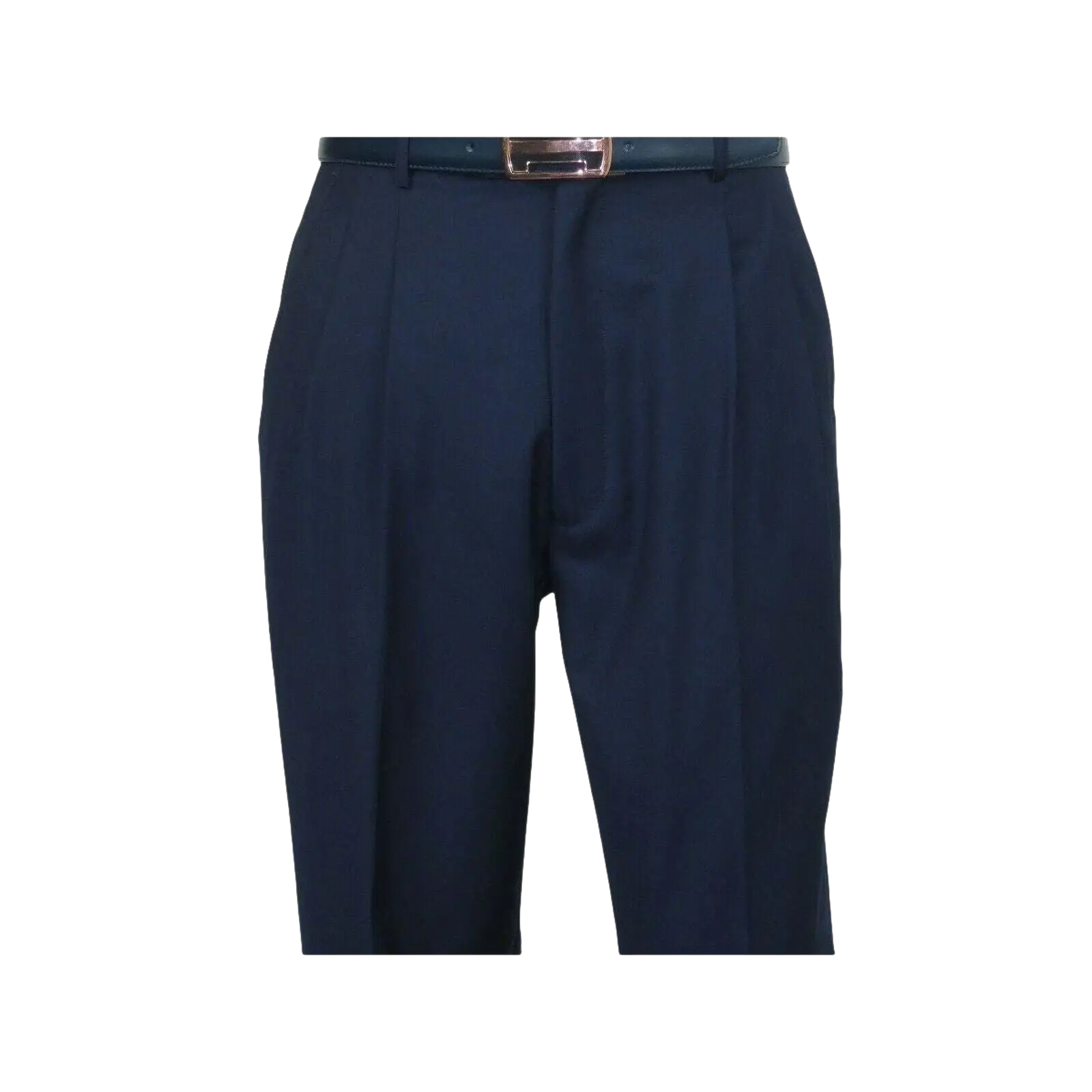 Men Apollo King Banded Collarless suit Mandarin 5 Hidden Button Panel AG52 Navy - J.Valintin Men's Wear Legend - 21764