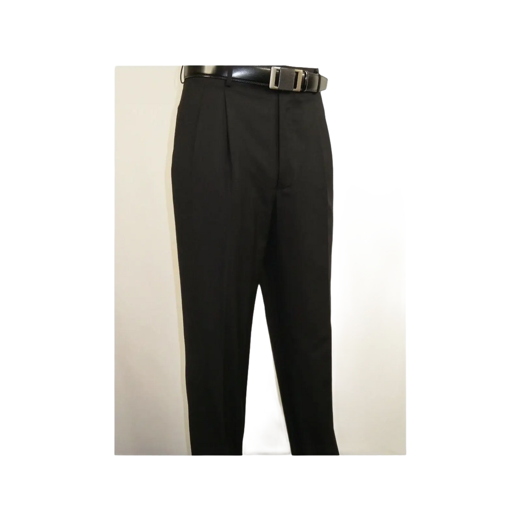 Men Apollo King Double Breasted Formal Business Suit Pleated Pants DM21 Black - J.Valintin Men's Wear Legend - 80247