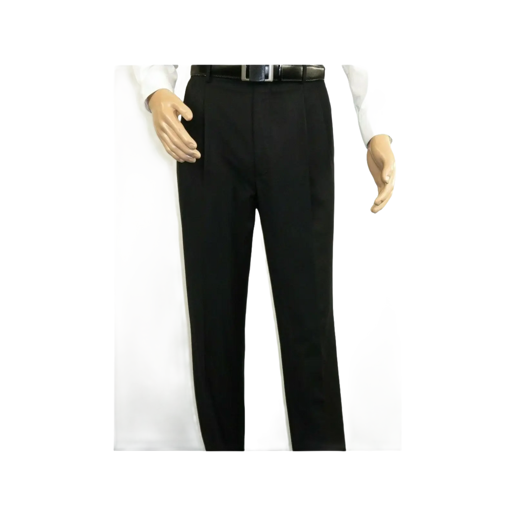 Men Apollo King Double Breasted Formal Business Suit Pleated Pants DM21 Black - J.Valintin Men's Wear Legend - 80247