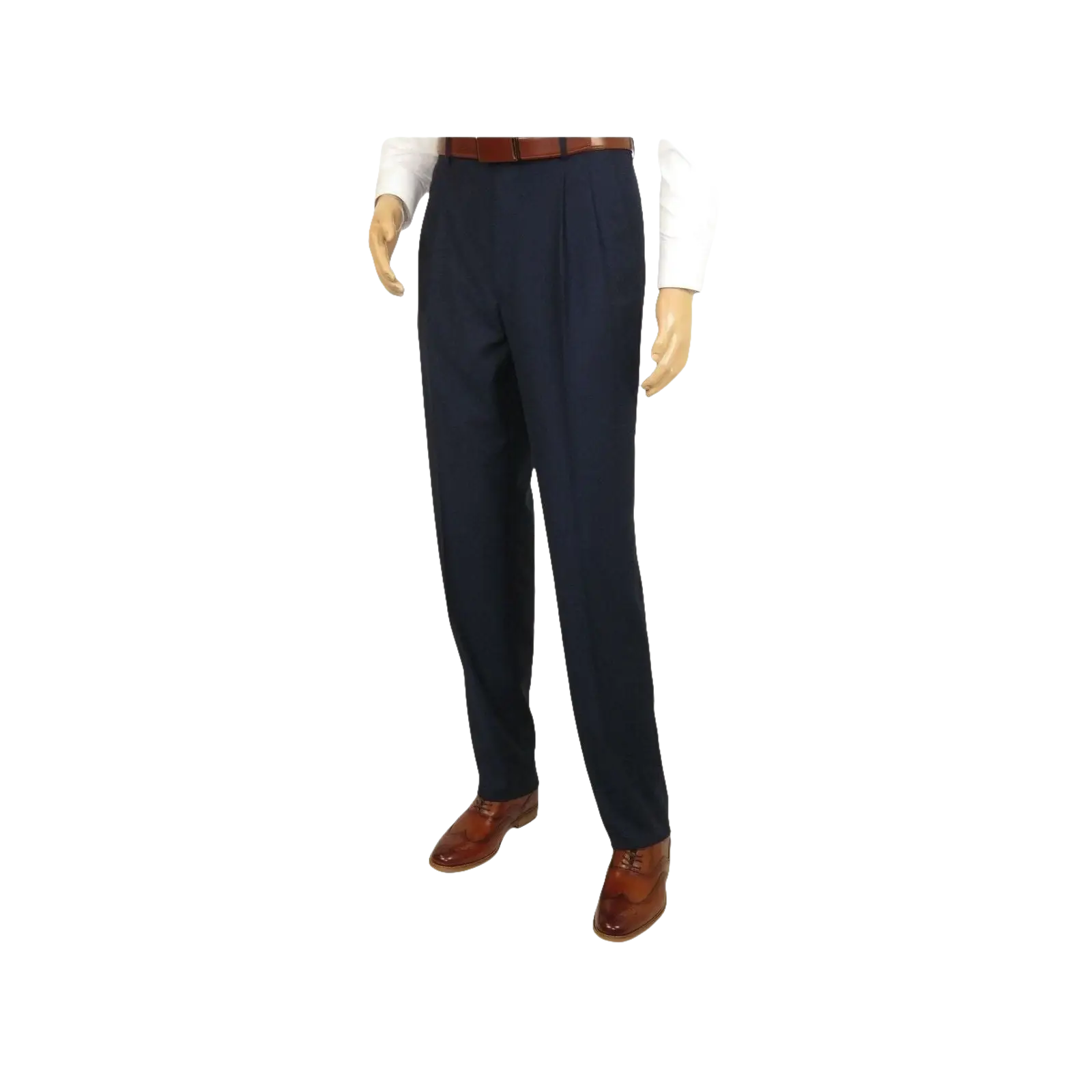 Men Apollo King Double Breasted Suit Classic Peak Lapel Pleated DM22 Navy Blue - J.Valintin Men's Wear Legend - 21025