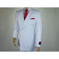 Men Apollo King Double Breasted Suit Classic Peak Lapel Pleated DM26 White - J.Valintin Men's Wear Legend - 21364