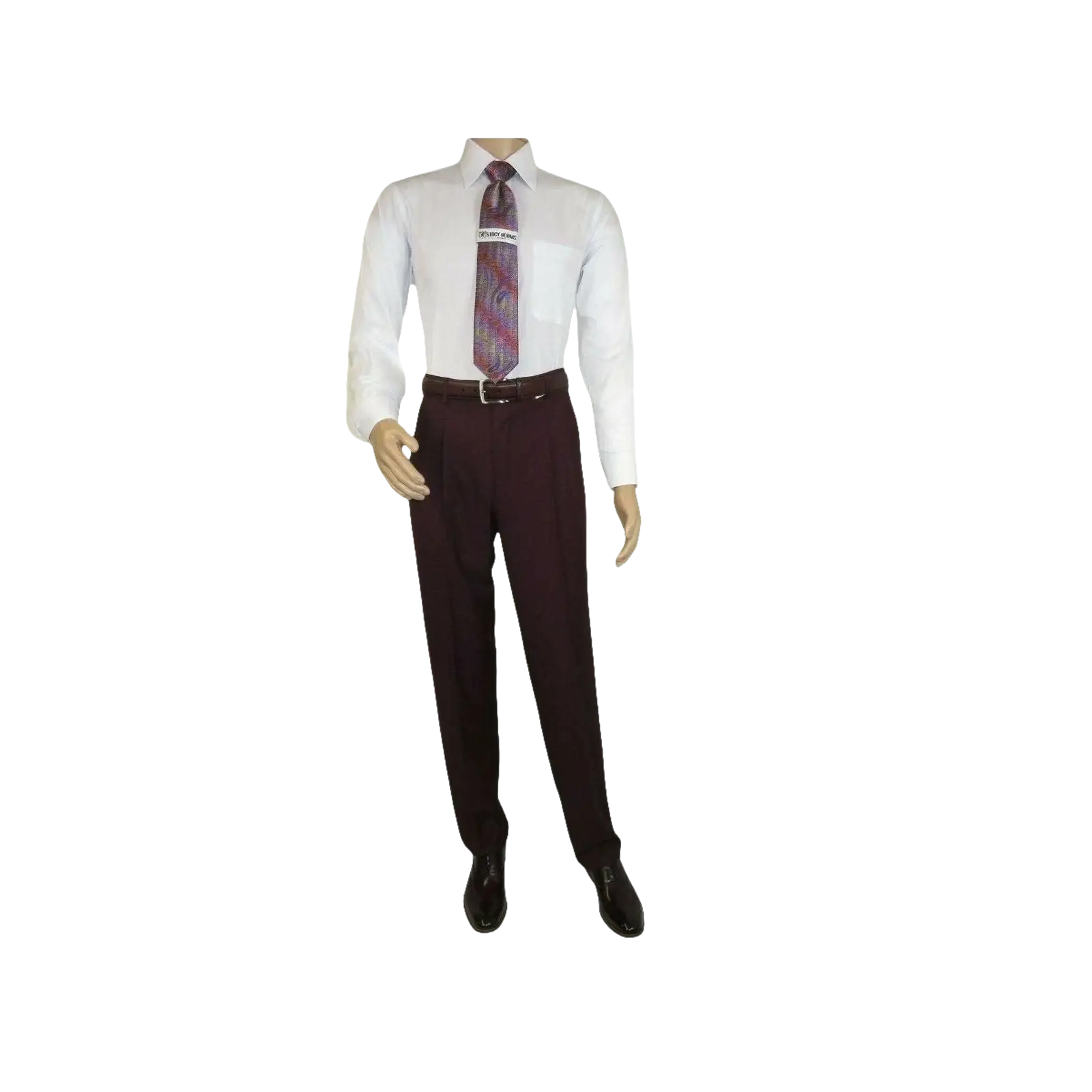 Men Apollo King Double Breasted Suit Classic Peak Lapel Pleated DM29 Burgundy - J.Valintin Men's Wear Legend - 21804