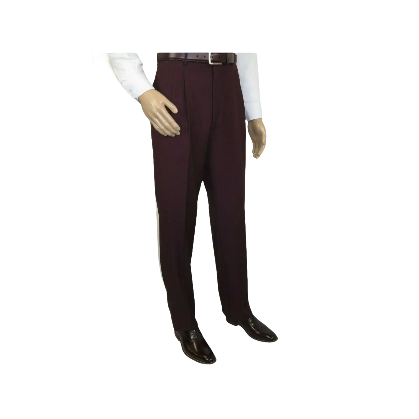 Men Apollo King Double Breasted Suit Classic Peak Lapel Pleated DM29 Burgundy - J.Valintin Men's Wear Legend - 21804