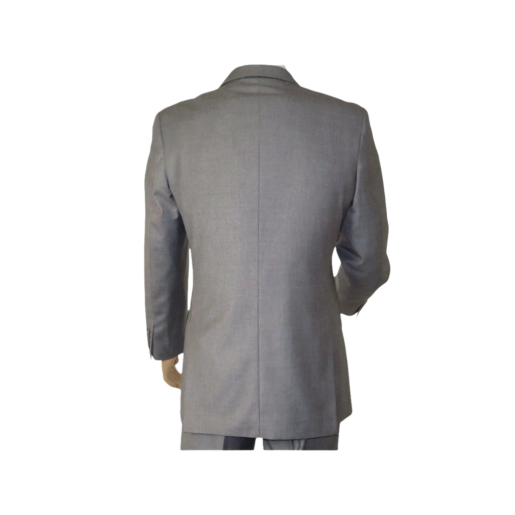 Men Apollo King Double Breasted Suit Classic Peak Lapel Soft Blend DM23 Gray - J.Valintin Men's Wear Legend - 21041