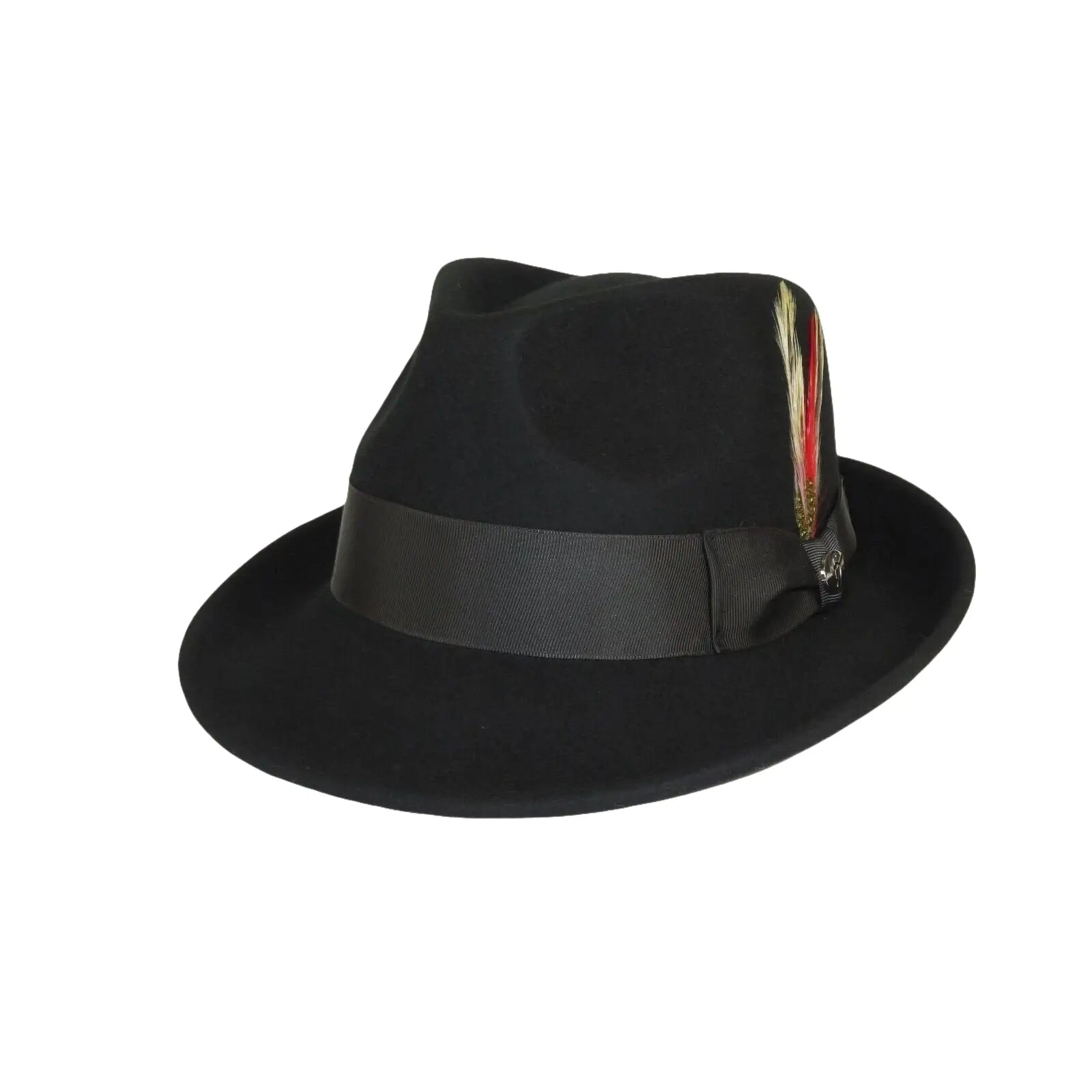 Men BENTLY HEADWEAR Hat Australian Wool Pinch Front Fedora Hudson HU420 Black - J.Valintin Men's Wear Legend - 17859