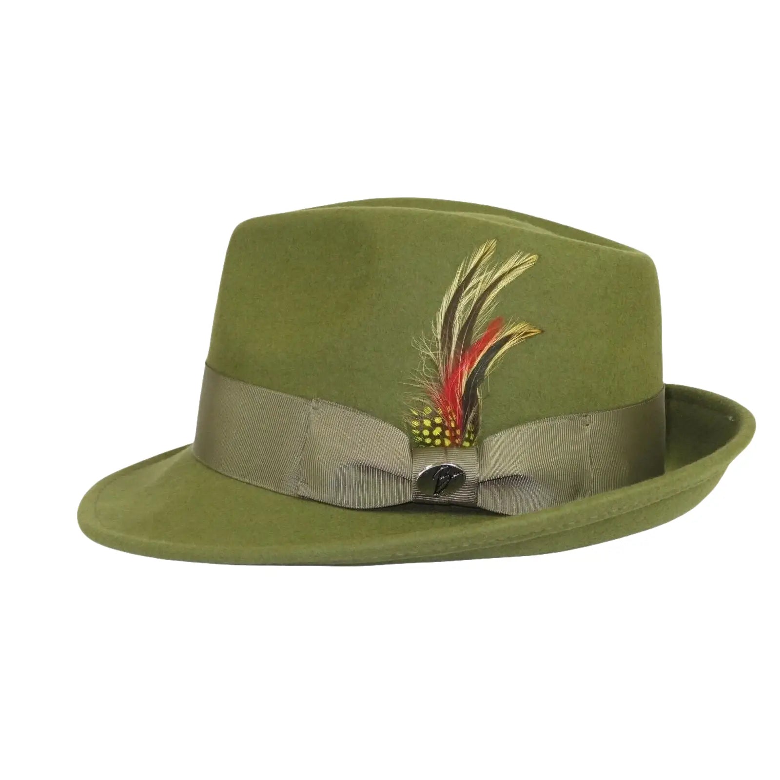 Men BENTLY HEADWEAR Hat Australian Wool Pinch Front Fedora Lite HU424 Olive - J.Valintin Men's Wear Legend - 20031