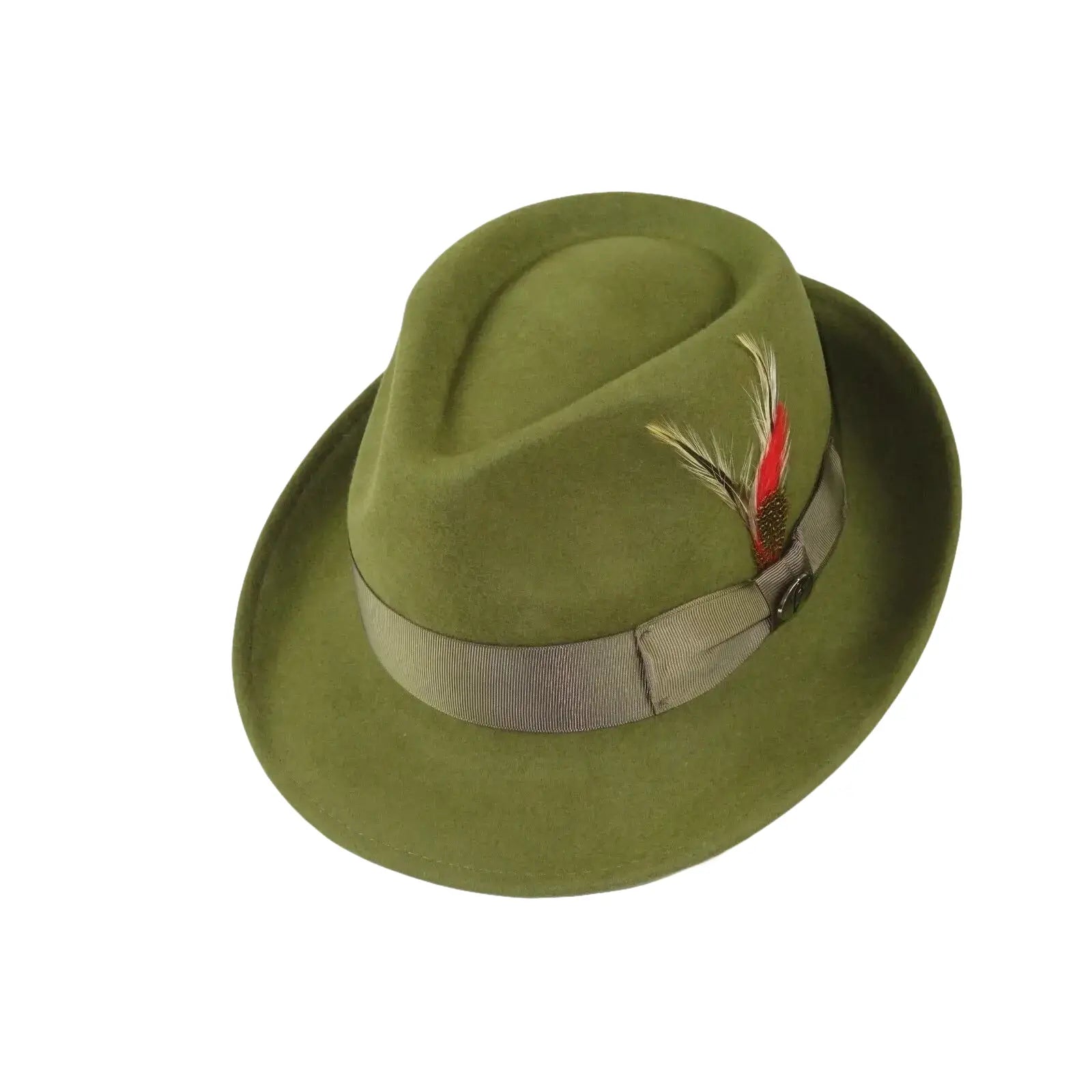 Men BENTLY HEADWEAR Hat Australian Wool Pinch Front Fedora Lite HU424 Olive - J.Valintin Men's Wear Legend - 20031