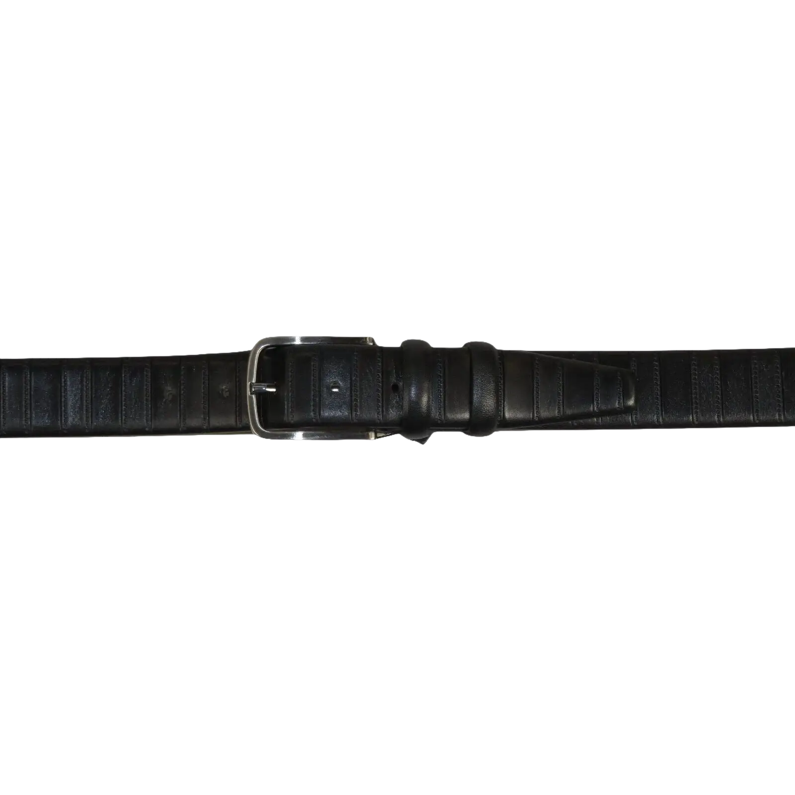Men Black Genuine Leather Belt PIERO ROSSI Turkey Soft Full Grain #Black line - J.Valintin Men's Wear Legend - 97297