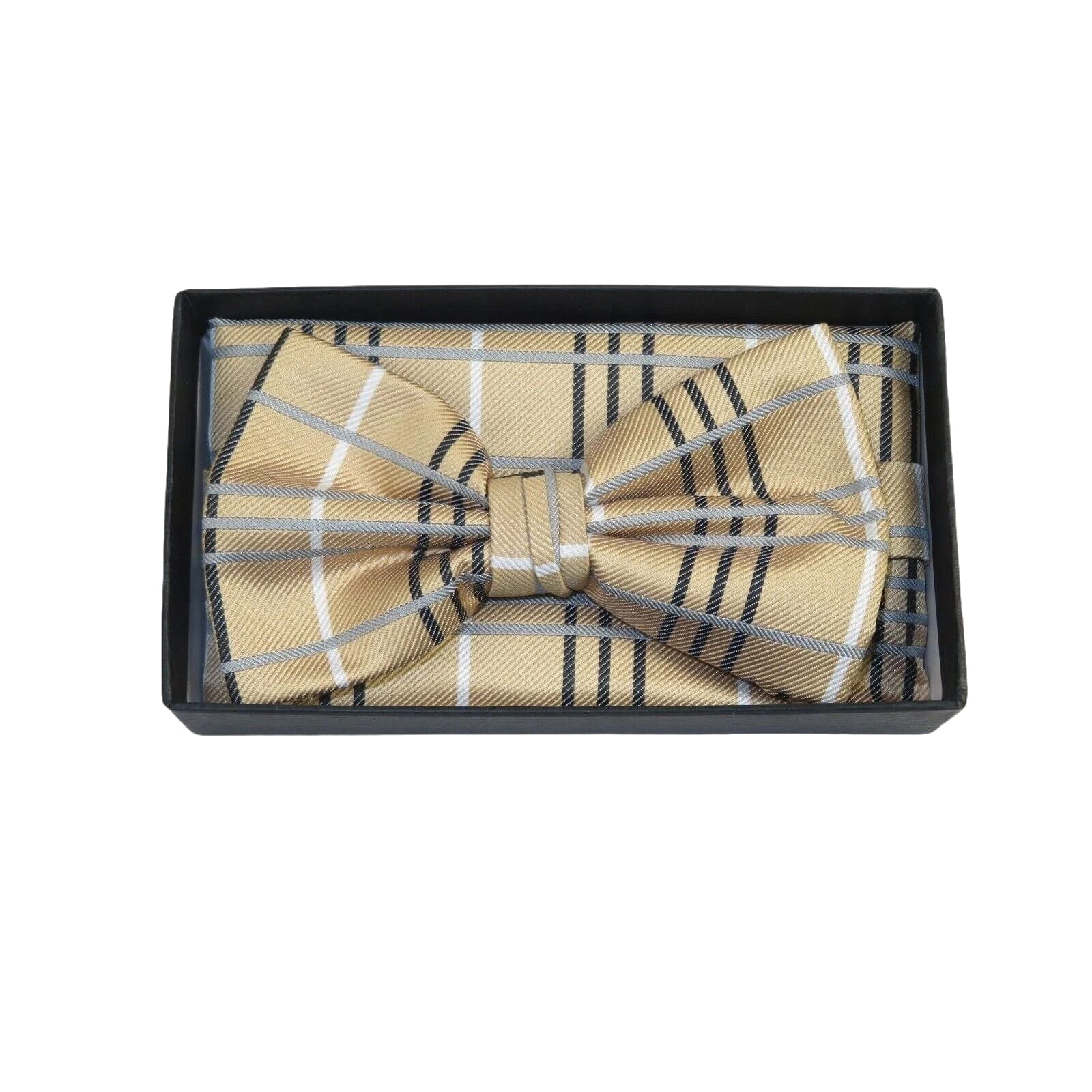 Men Bow Tie Hankie Set Formal Event For Tuxedo or Business Suit #BT27 Beige - J.Valintin Men's Wear Legend - 92527