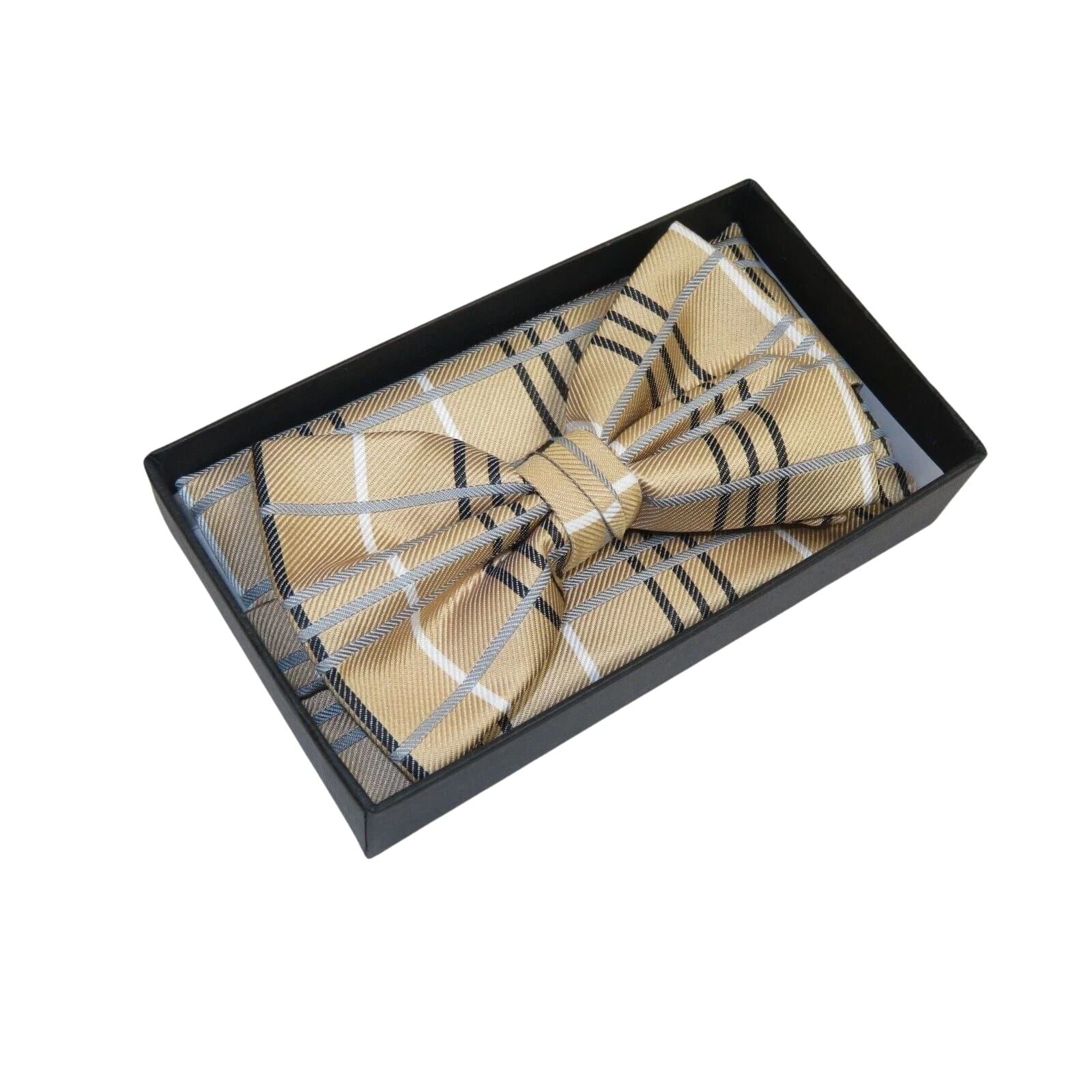 Men Bow Tie Hankie Set Formal Event For Tuxedo or Business Suit #BT27 Beige - J.Valintin Men's Wear Legend - 92527