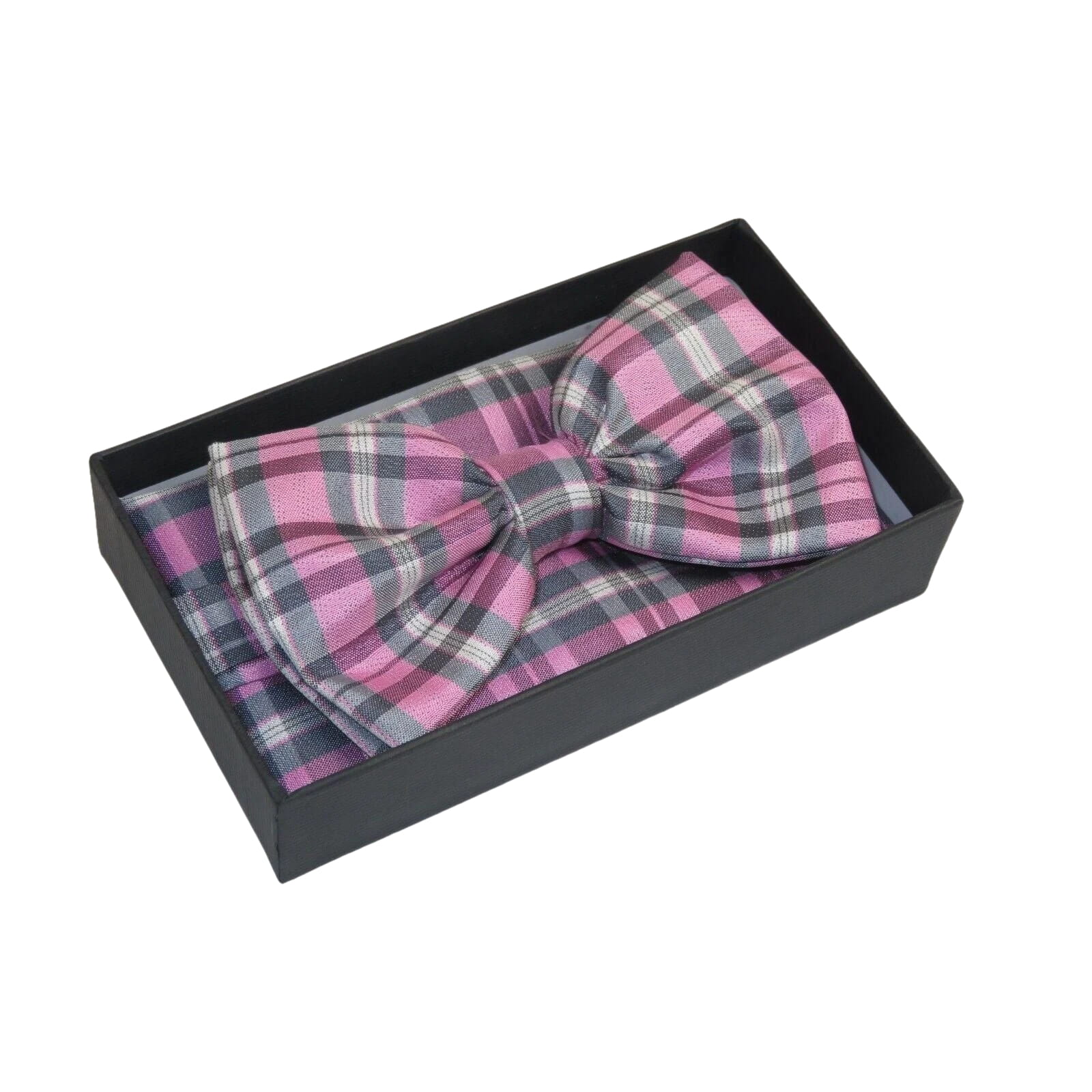 Men Bow Tie/Hankie Formal For Tuxedo or Business Suit #BT25 Pink Gray - J.Valintin Men's Wear Legend - 92525