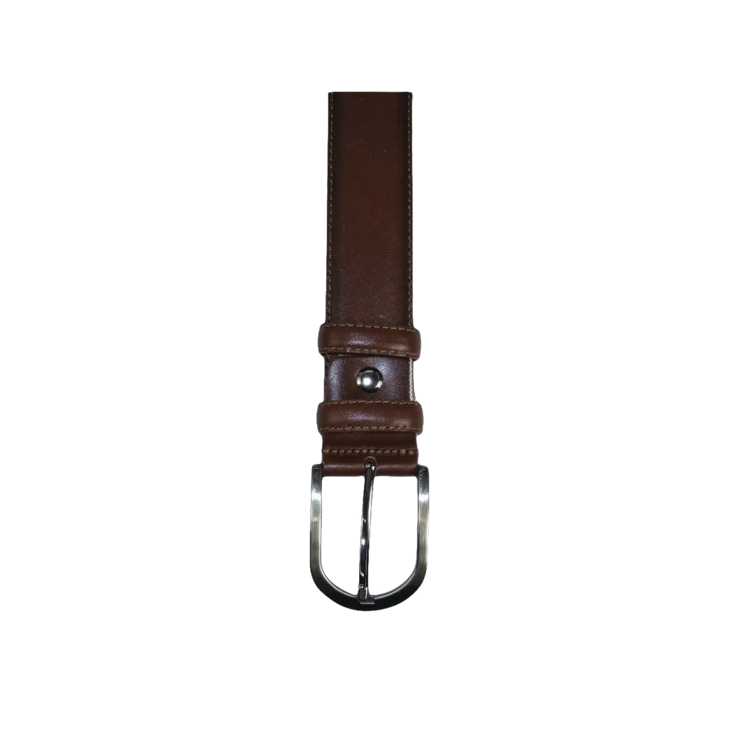Men Brown Genuine Leather Belt PIERO ROSSI Turkey Soft Full Grain #Brown - B - J.Valintin Men's Wear Legend - 97242