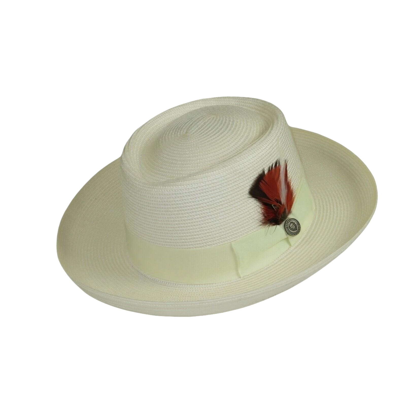 Men Bruno Capelo Braid Straw Style Spring Hat Wide Brim GAMBLER GAMS205 Ivory - J.Valintin Men's Wear Legend - 94464