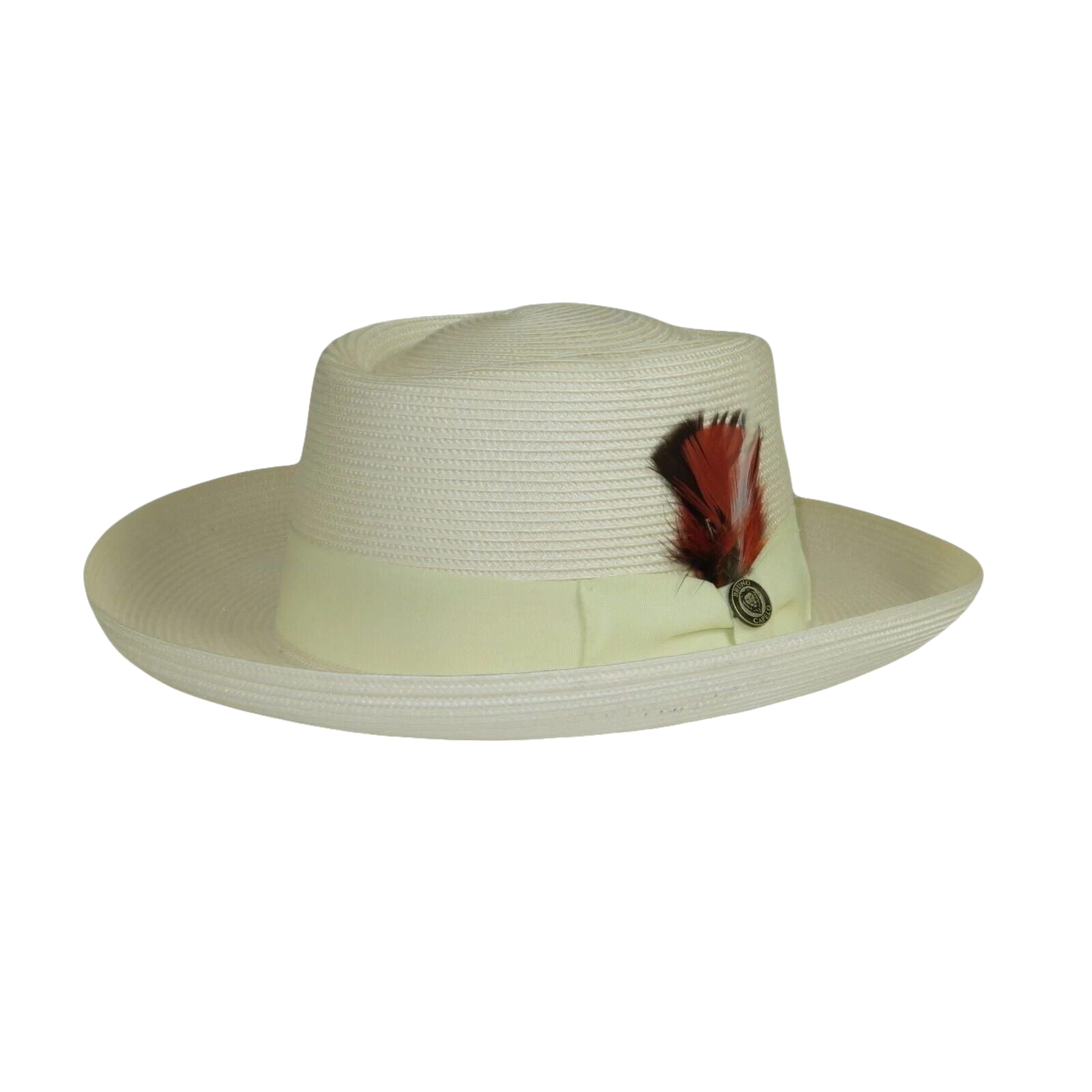 Men Bruno Capelo Braid Straw Style Spring Hat Wide Brim GAMBLER GAMS205 Ivory - J.Valintin Men's Wear Legend - 94464