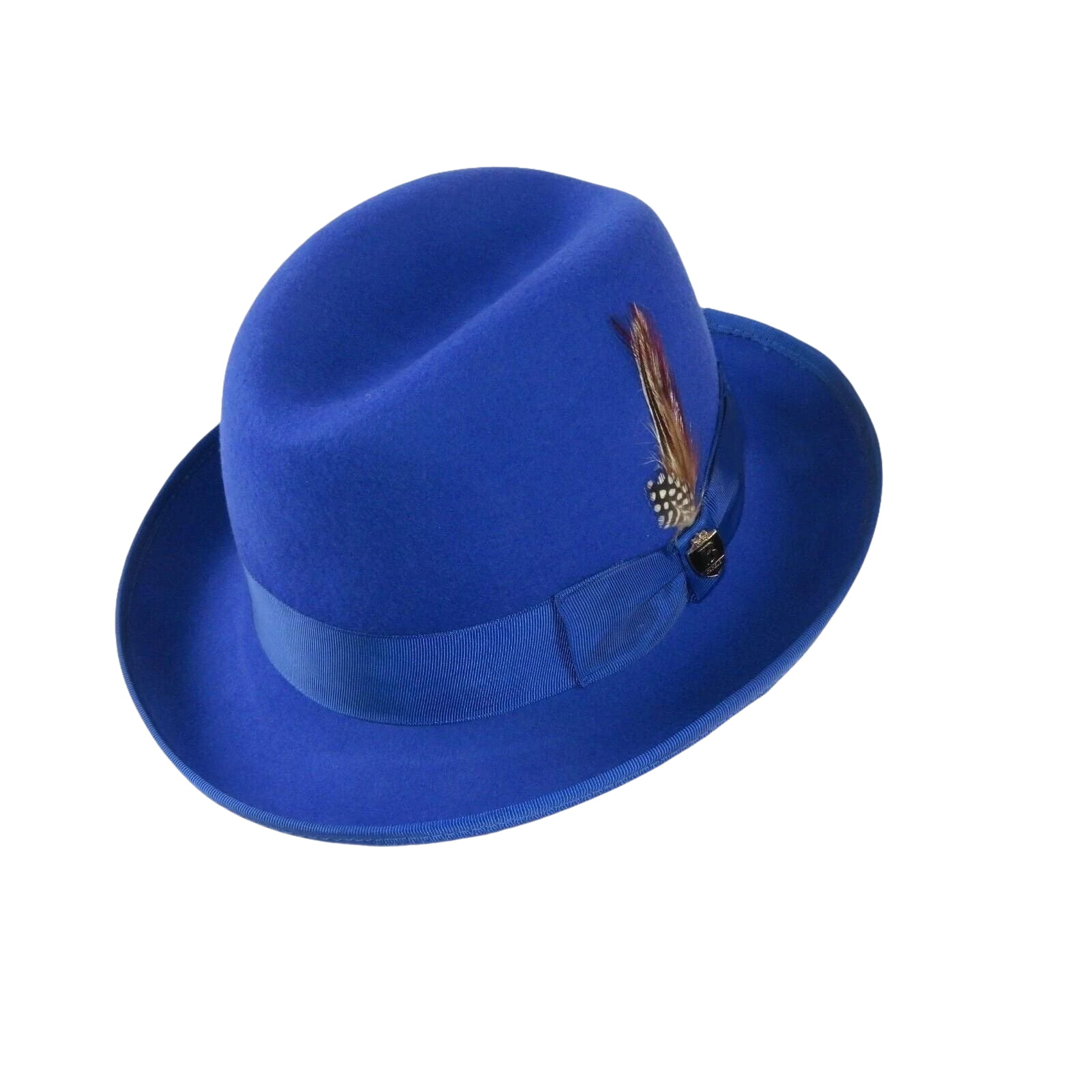 Men Bruno Capelo Dress Formal Hat Australian Wool Homburg Godfather GF108 Royal - J.Valintin Men's Wear Legend - 19621