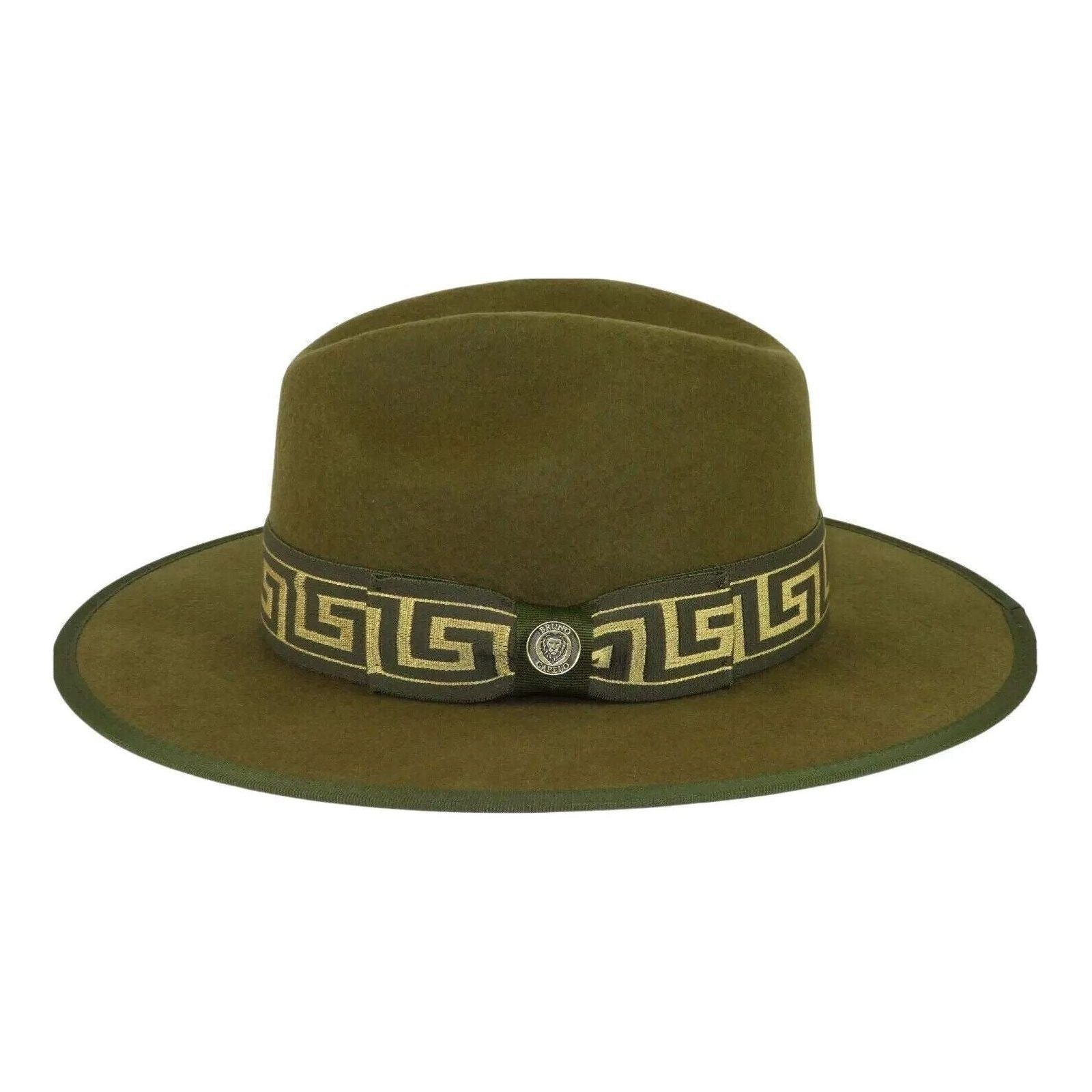 Men Bruno Capelo Dress Hat Australian Wool Pinch Front Fedora WE976 Olive Green - J.Valintin Men's Wear Legend - 24366