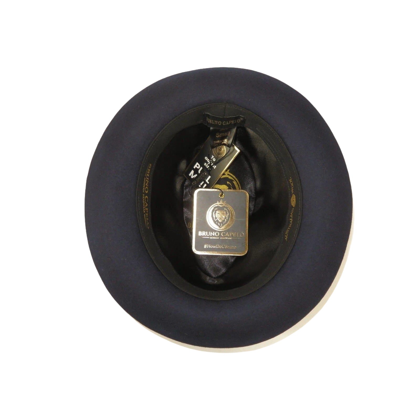 Men Bruno Capelo Fedora Hat Wool 100% Fine Australian Wool Marco MC941 Navy - J.Valintin Men's Wear Legend - MC941 - Navy - S