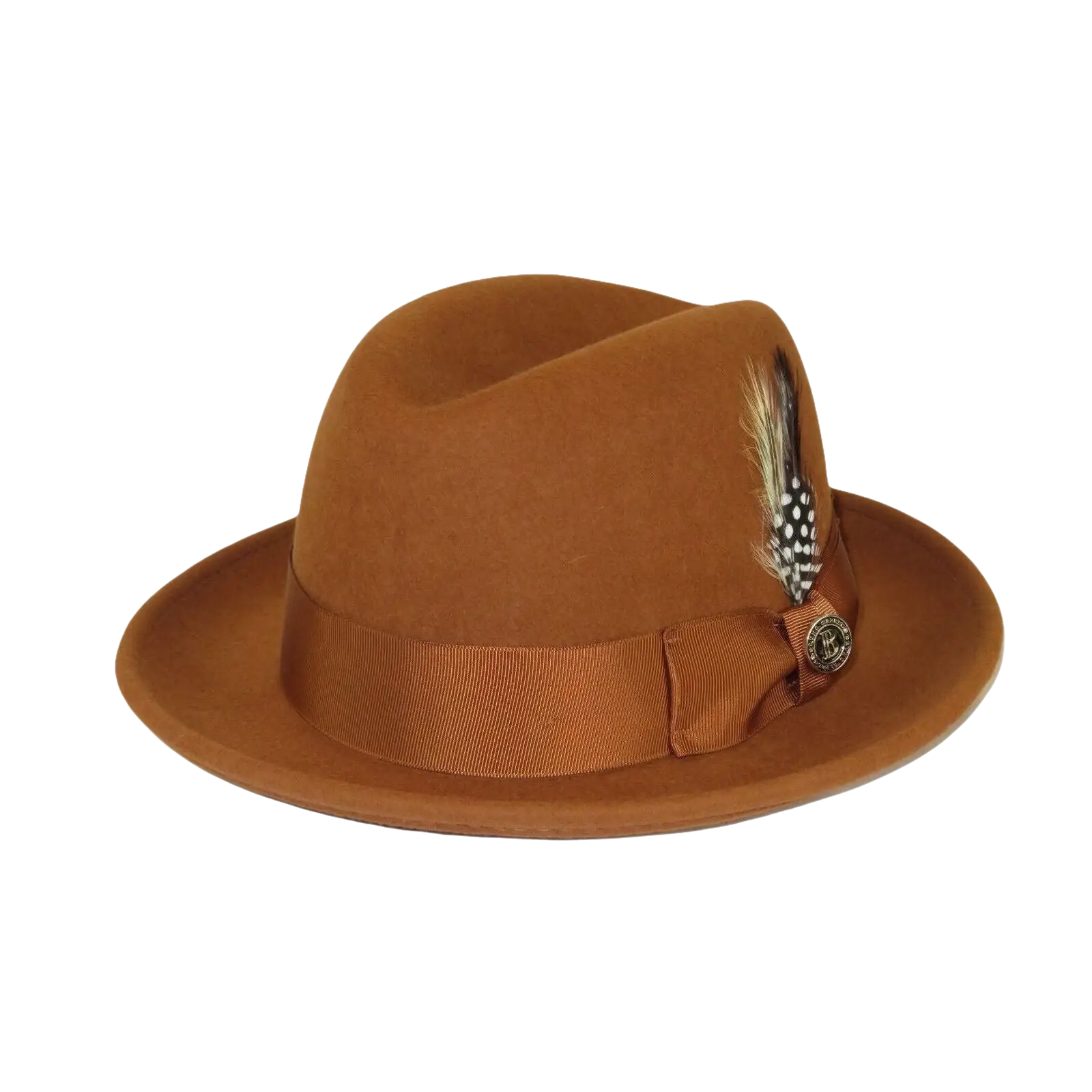 Men Bruno Capelo Hat Australian Wool Crushable Center Dent CHICAGO CH303 Cognac - J.Valintin Men's Wear Legend - 3376