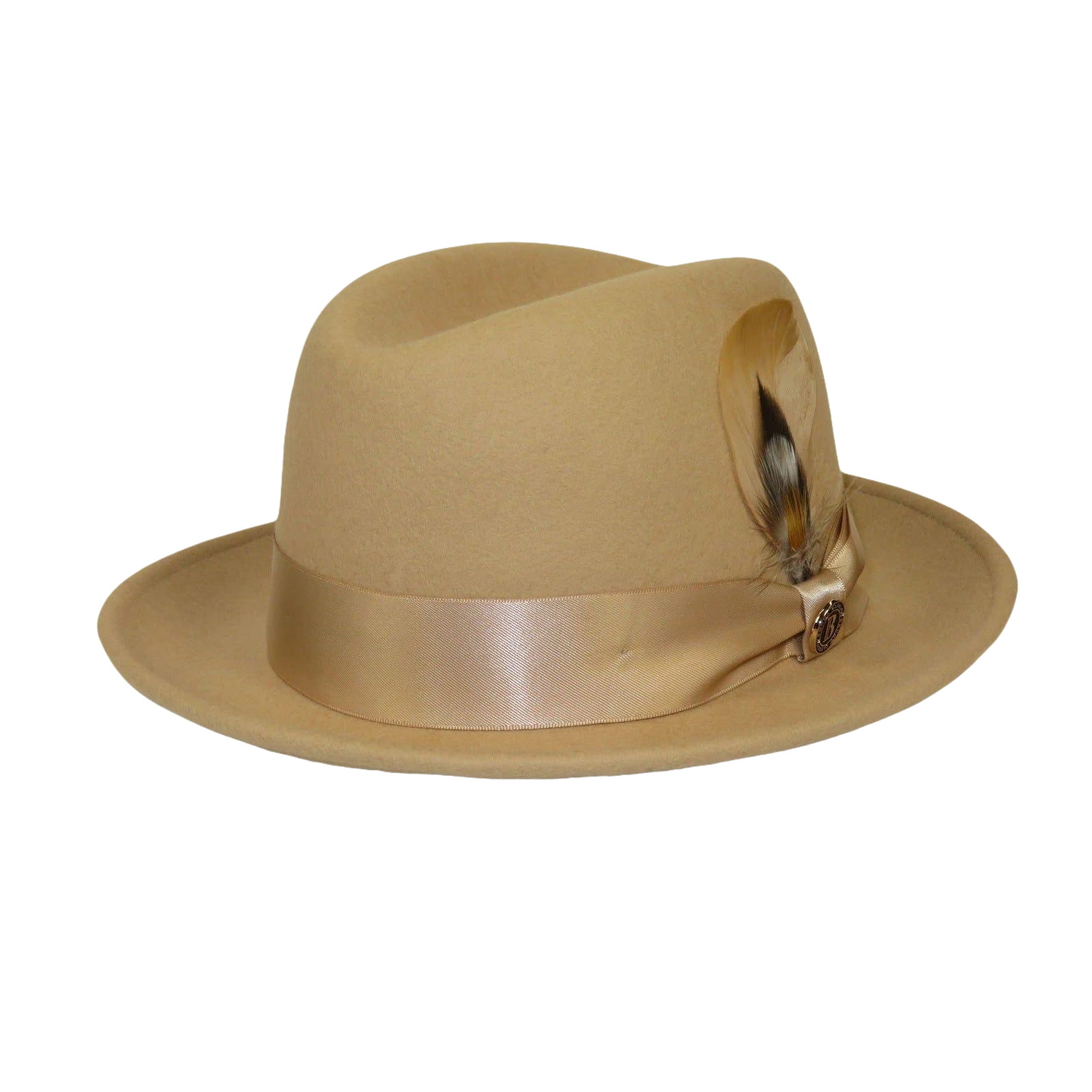 Men Bruno Capelo Hat Australian Wool Crushable Center Dent Florence FL522 Tan - J.Valintin Men's Wear Legend - FL522 - Tan - S
