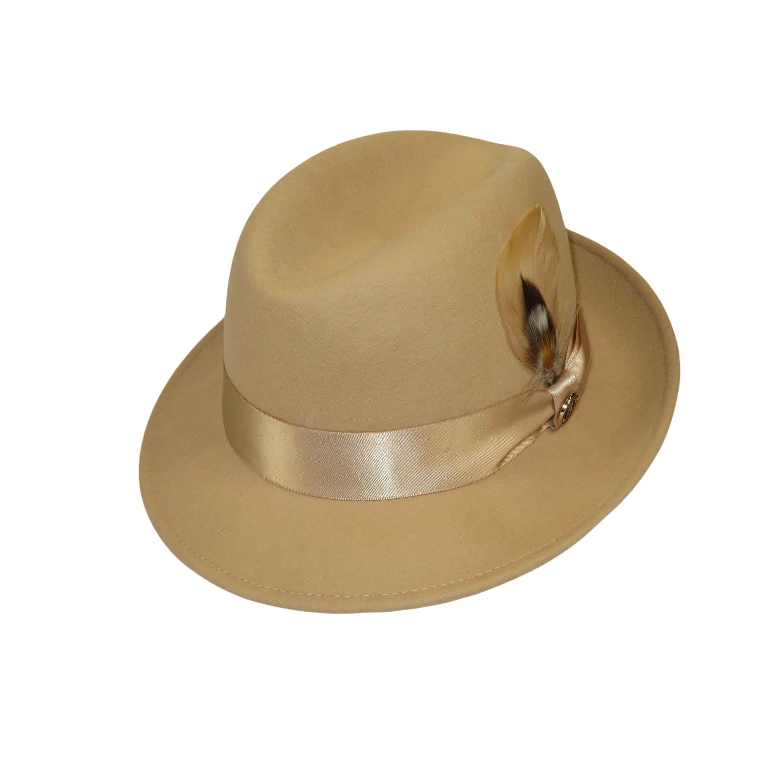Men Bruno Capelo Hat Australian Wool Crushable Center Dent Florence FL522 Tan - J.Valintin Men's Wear Legend - FL522 - Tan - S