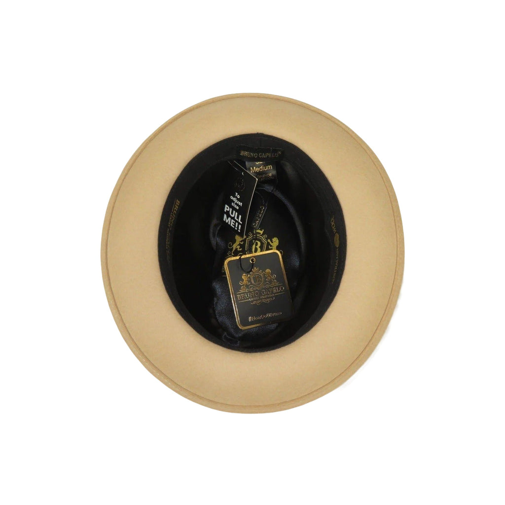 Men Bruno Capelo Hat Australian Wool Crushable Center Dent Florence FL522 Tan - J.Valintin Men's Wear Legend - FL522 - Tan - S