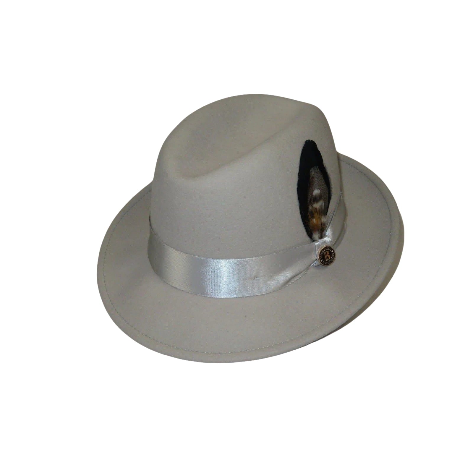 Men Bruno Capelo Hat Australian Wool Crushable Center Dent Florence FL523 Silver - J.Valintin Men's Wear Legend - FL523 - Silver - S