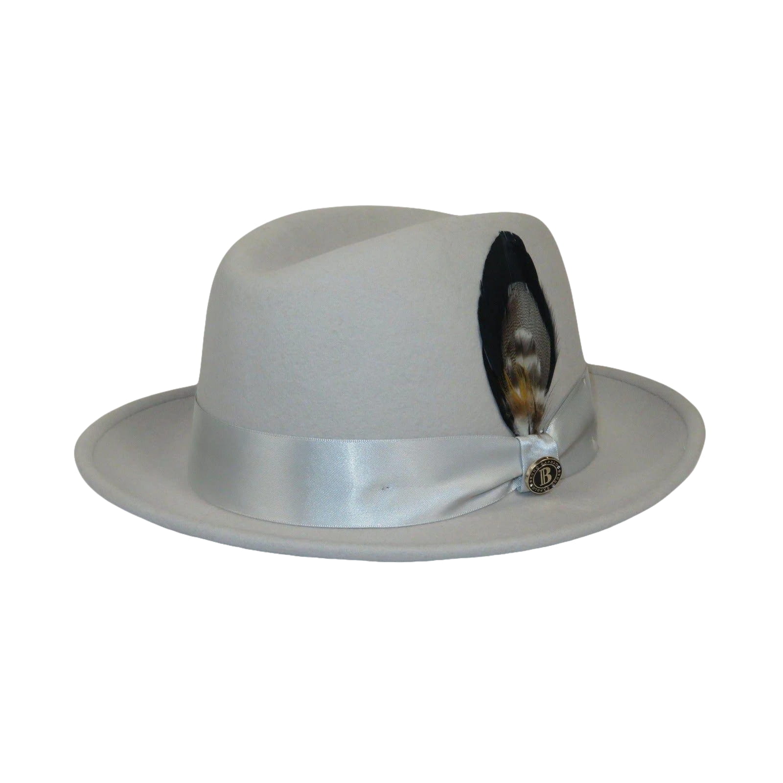 Men Bruno Capelo Hat Australian Wool Crushable Center Dent Florence FL523 Silver - J.Valintin Men's Wear Legend - FL523 - Silver - S