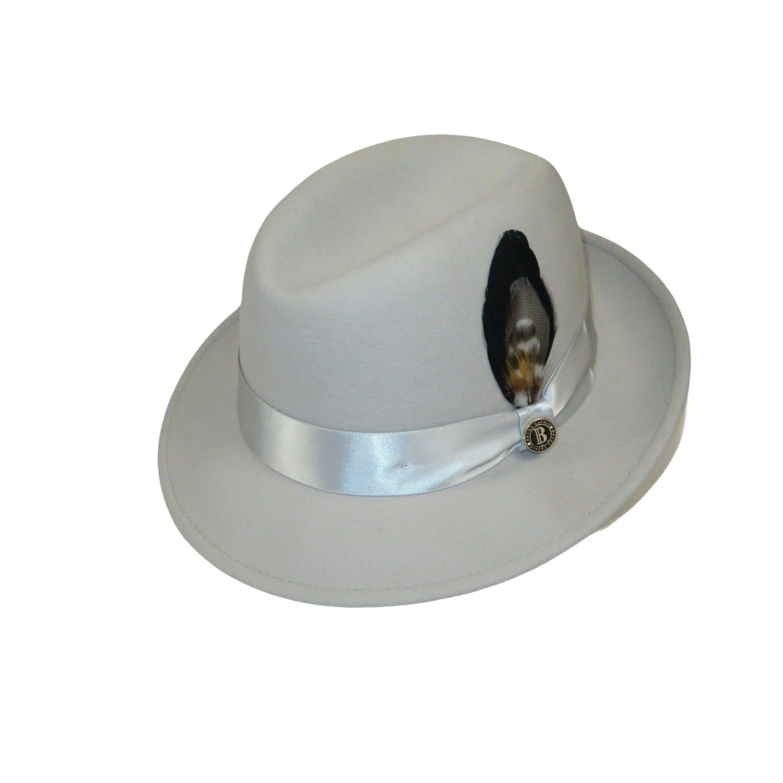 Men Bruno Capelo Hat Australian Wool Crushable Center Dent Florence FL523 Silver - J.Valintin Men's Wear Legend - FL523 - Silver - S