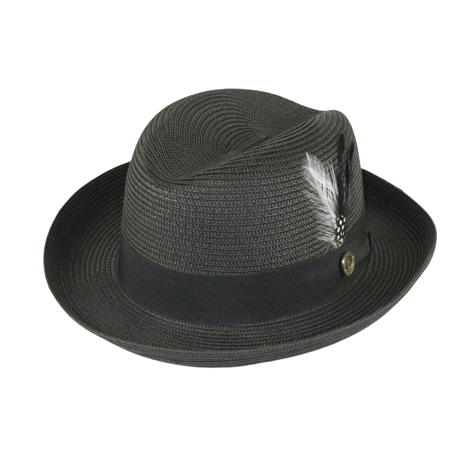 Men Bruno Capelo Summer Spring Soft Straw Style Hat Godfather GF200 Black - J.Valintin Men's Wear Legend - 94380