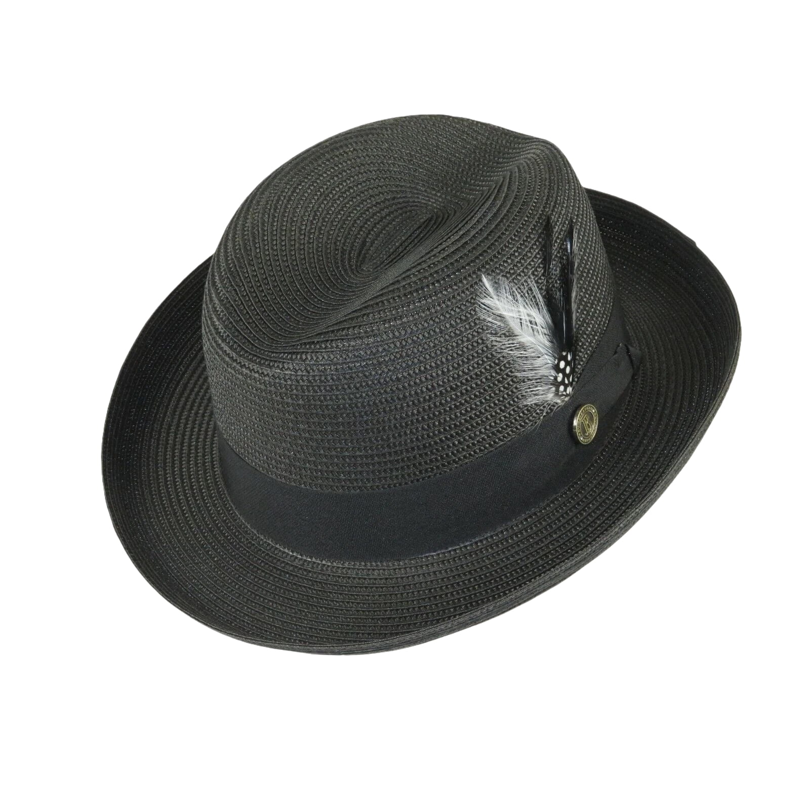 Men Bruno Capelo Summer Spring Soft Straw Style Hat Godfather GF200 Black - J.Valintin Men's Wear Legend - 94380