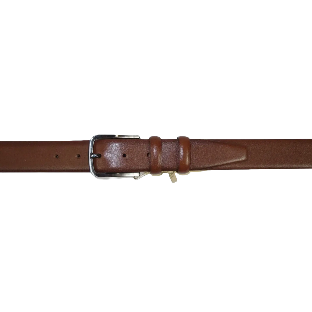 Men Cognac Genuine Leather Belt PIERO ROSSI Turkey Soft Full Grain #Cognac - A - J.Valintin Men's Wear Legend - 97224