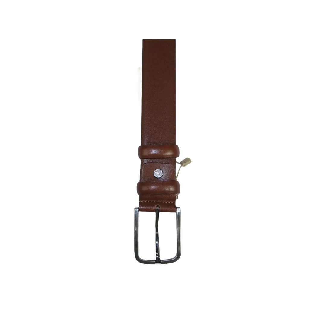 Men Cognac Genuine Leather Belt PIERO ROSSI Turkey Soft Full Grain #Cognac - A - J.Valintin Men's Wear Legend - 97224