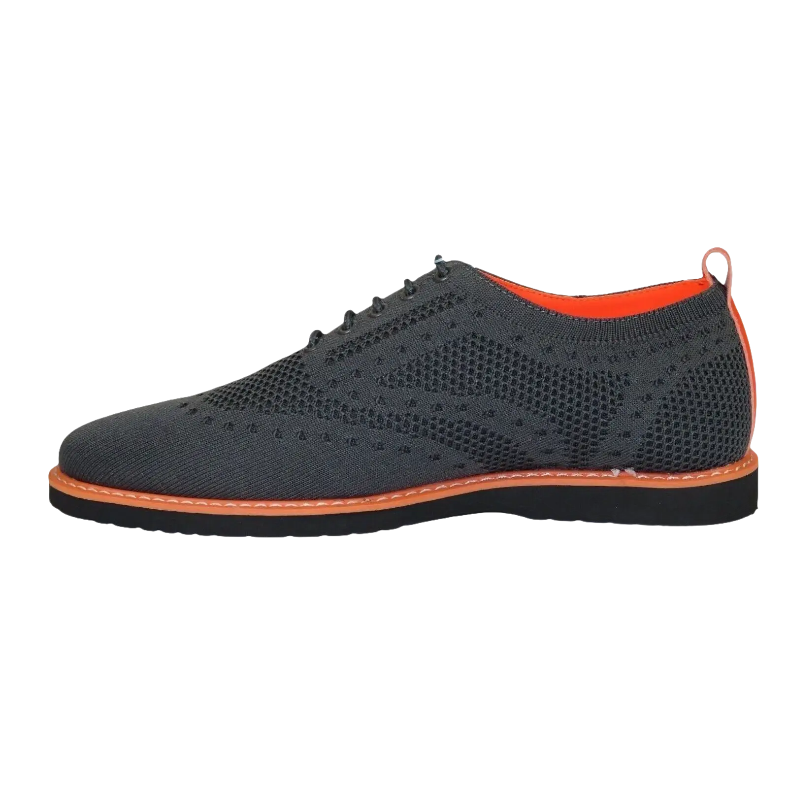 Men Comfort Casual Knit Fabric Wingtip Lace Sneaker Shoes #FRESHORT Gray - J.Valintin Men's Wear Legend - 100928