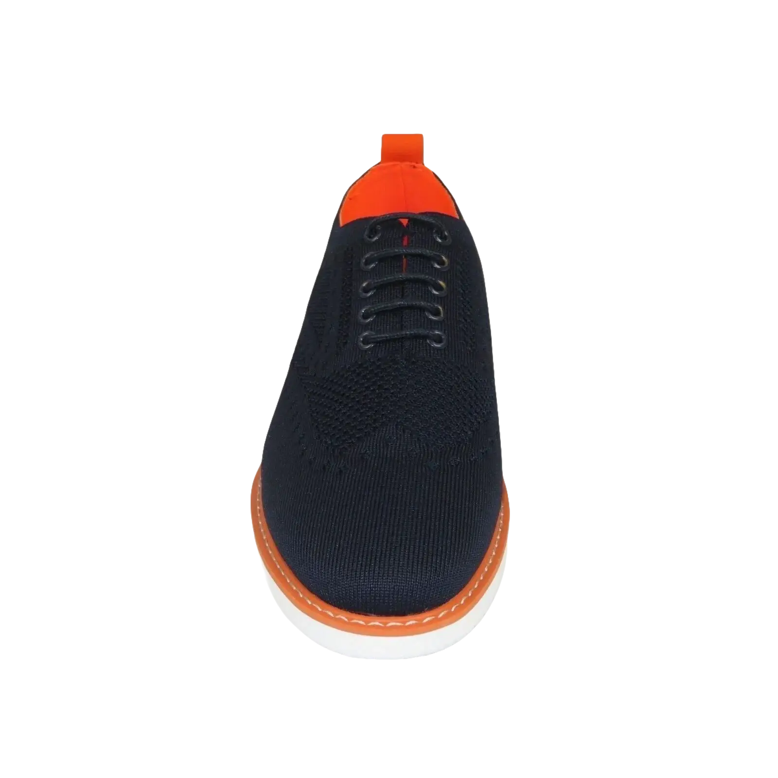 Men Comfort Casual Knit Fabric Wingtip Lace Sneaker Shoes #FRESHORT Navy Blue - J.Valintin Men's Wear Legend - 100916